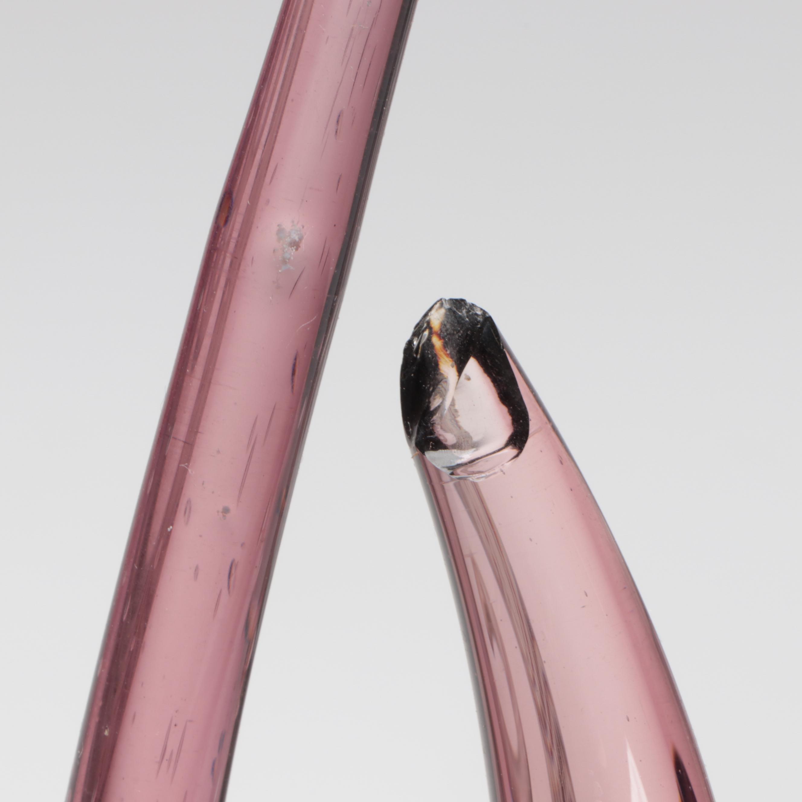 Blown Glass Spiral Sculptures