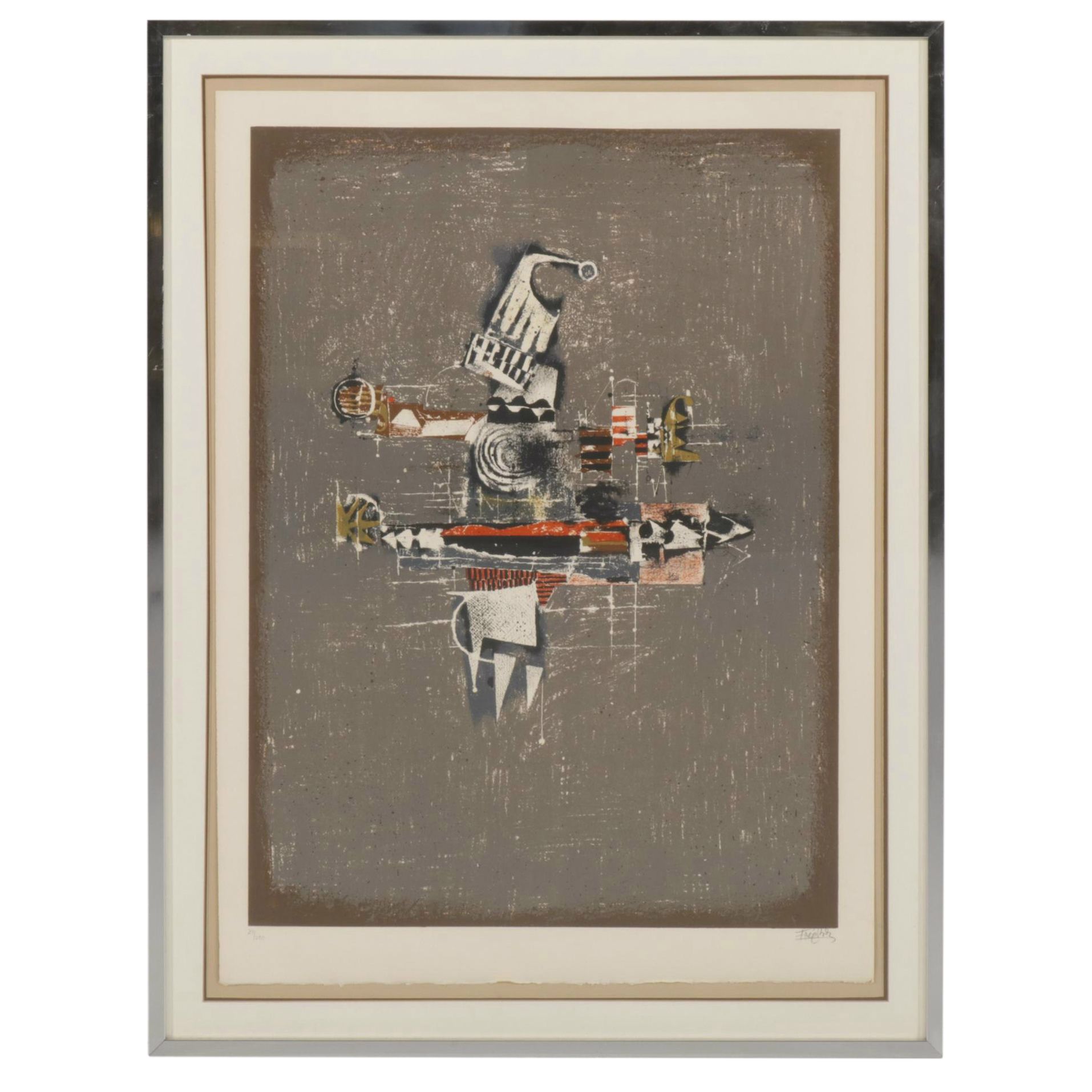 Johnny Friedlaender Color Lithograph "Paris,"  ca. 1965