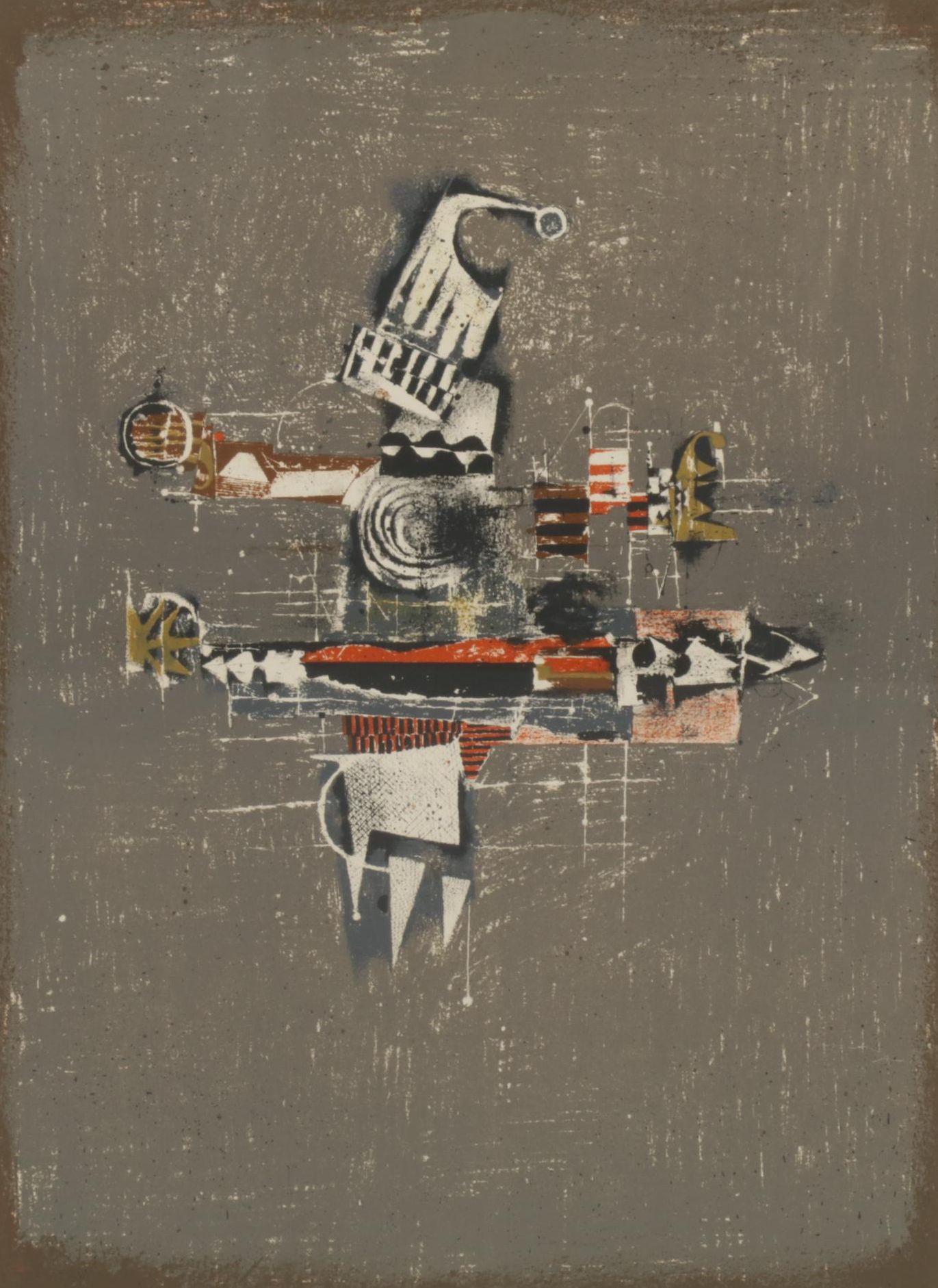 Johnny Friedlaender Color Lithograph "Paris,"  ca. 1965