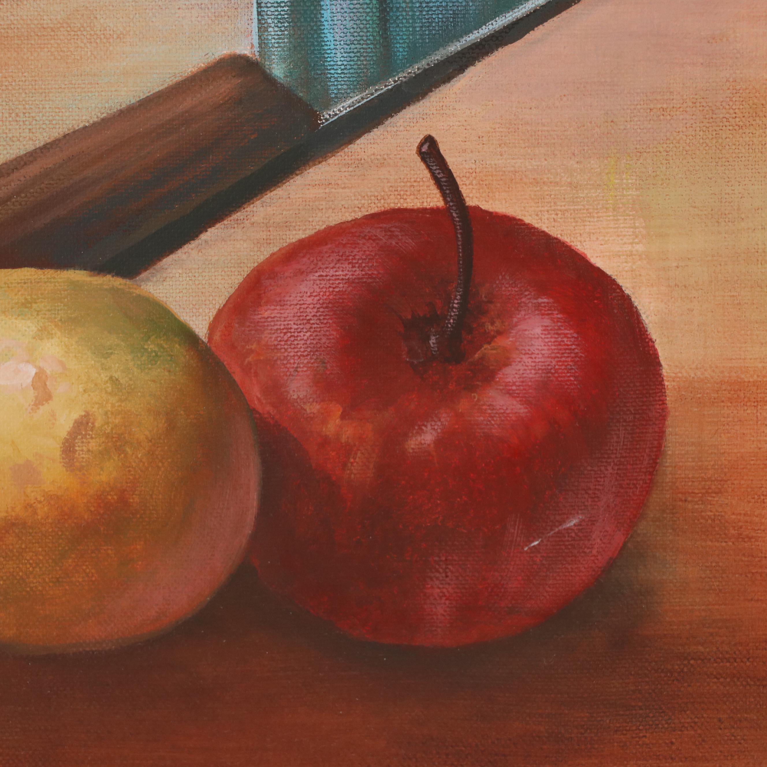 Still Life of Fruit Acrylic Painting, 1989