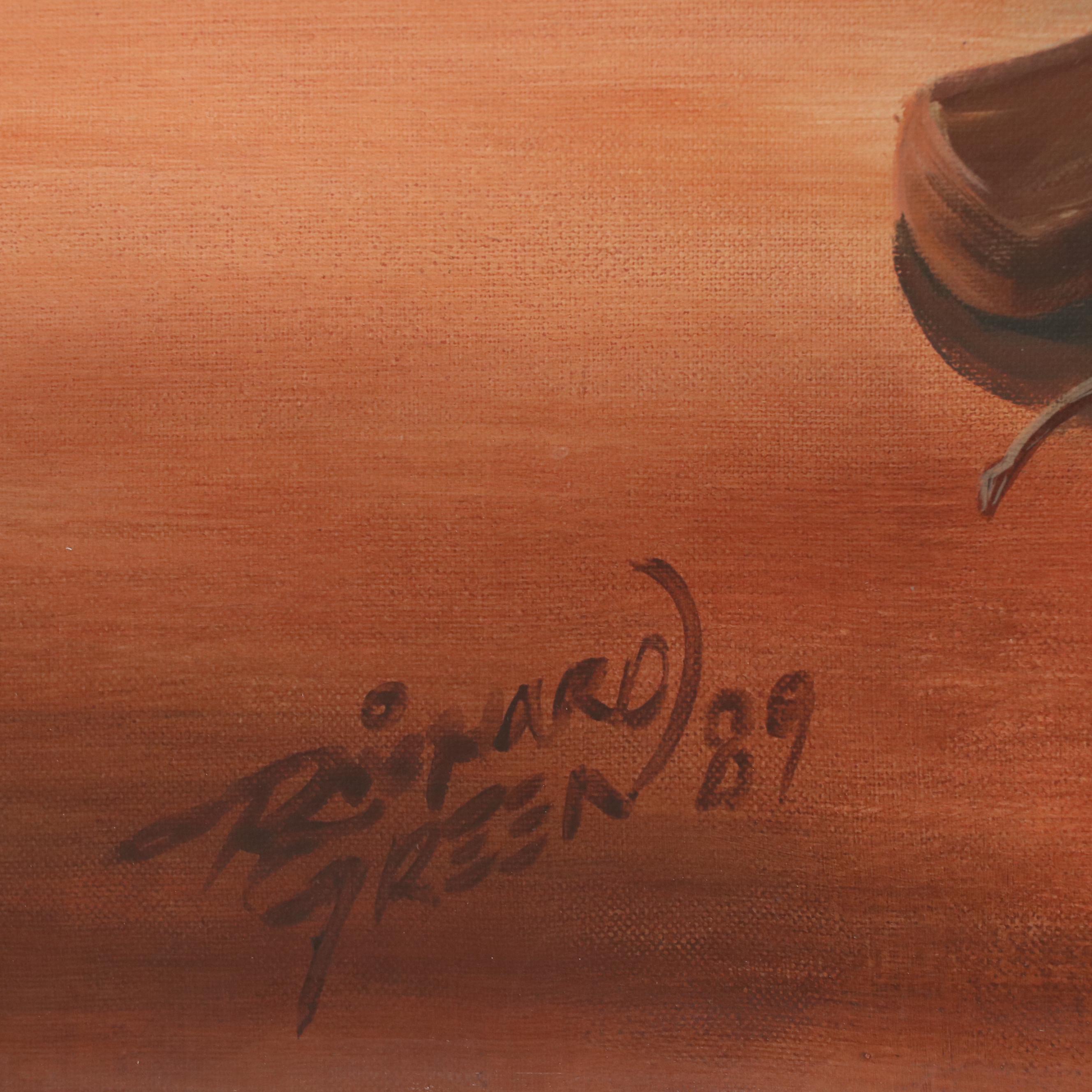 Still Life of Fruit Acrylic Painting, 1989