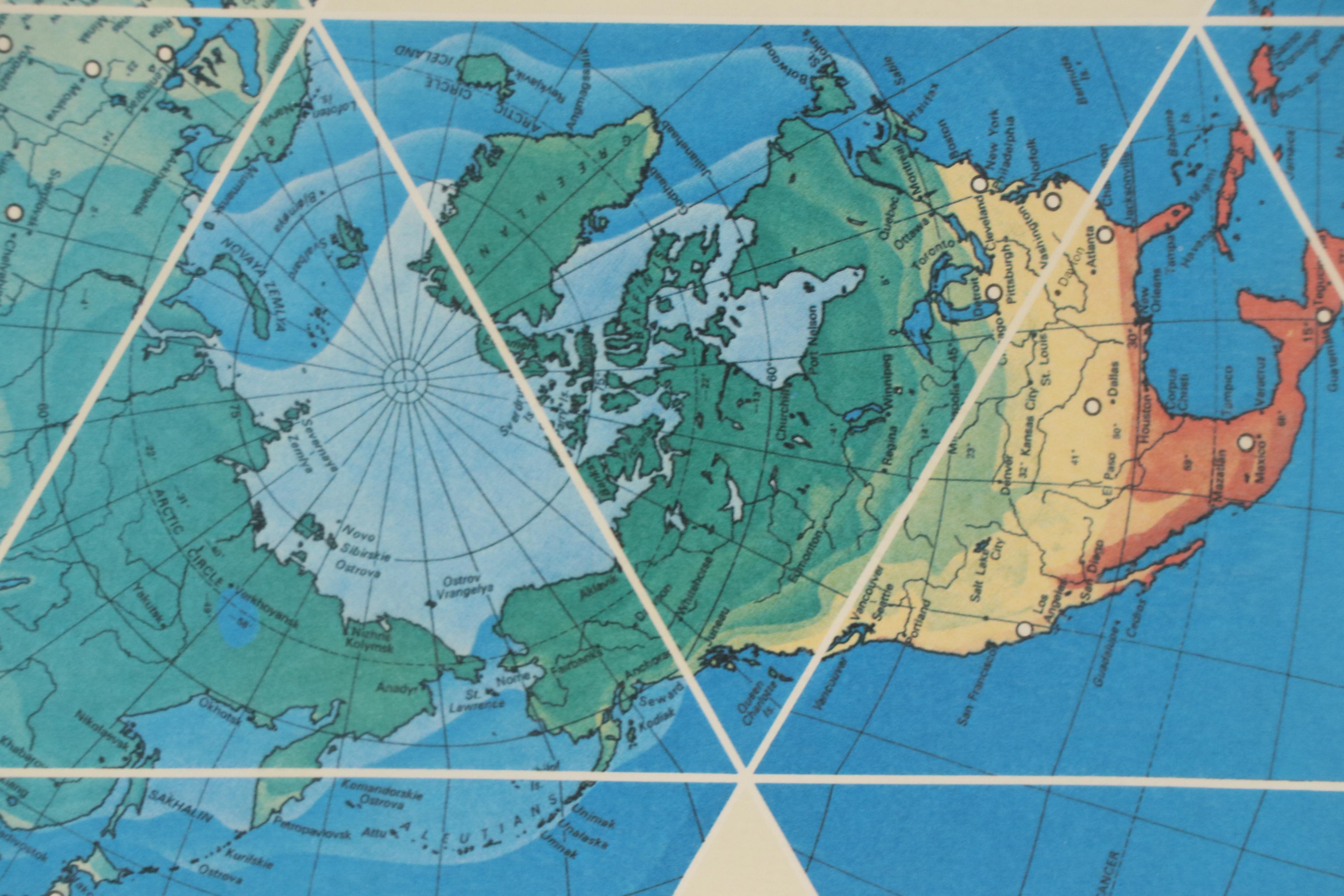Buckminster Fuller Dymaxion Map, 1979