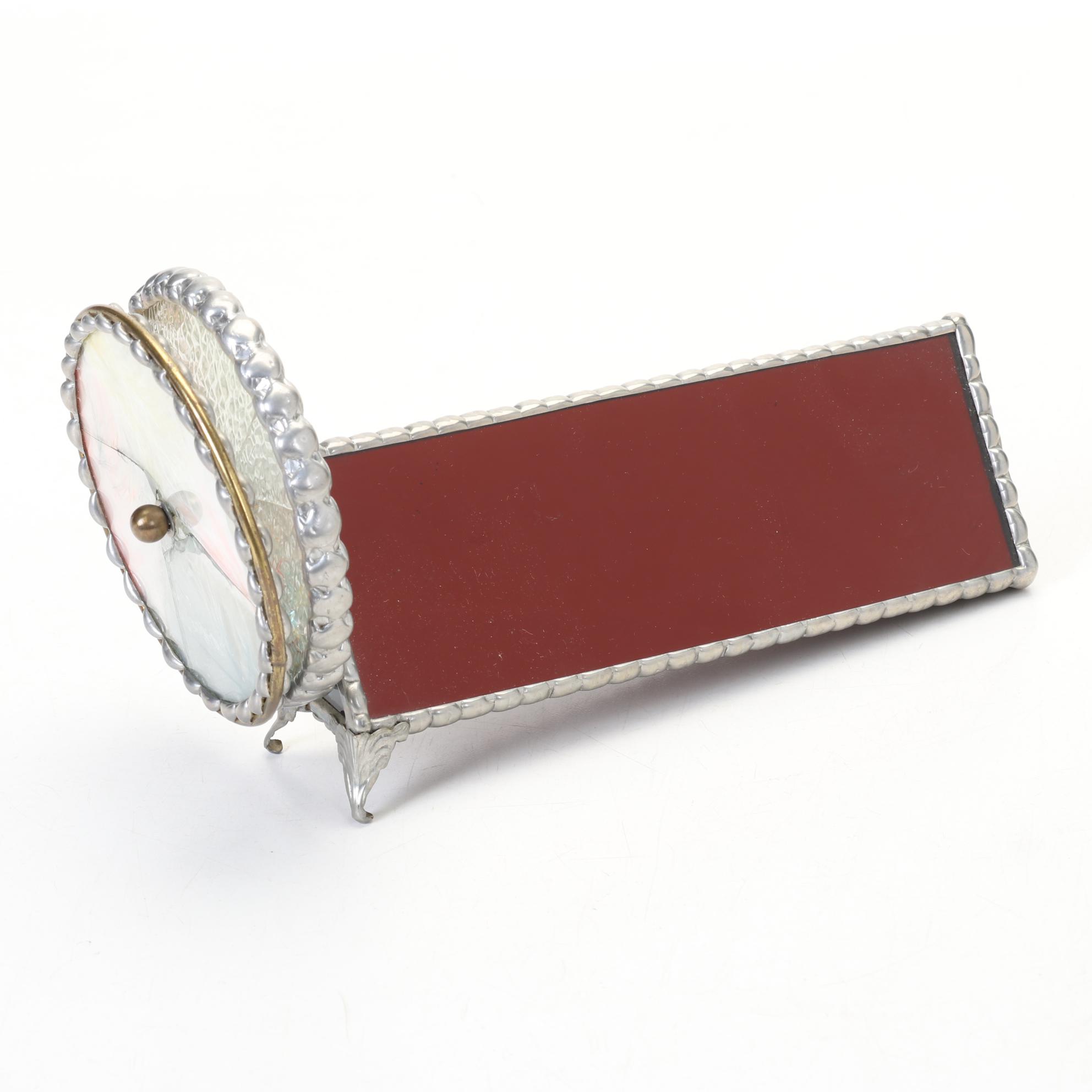 Art Glass Kaleidoscope With Two Spinner Discs and Legs, 1989