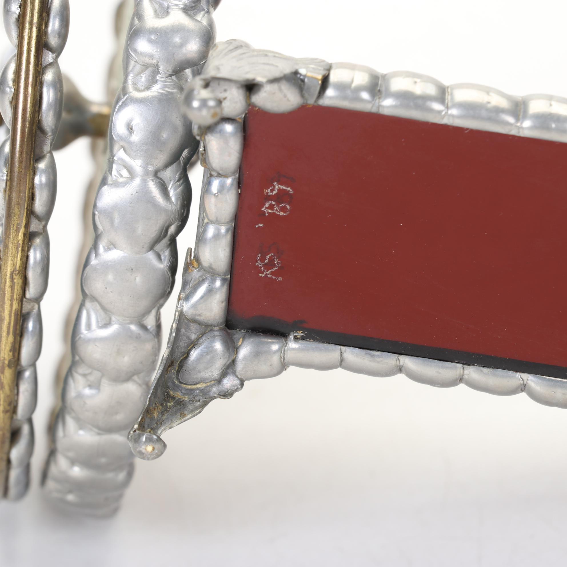 Art Glass Kaleidoscope With Two Spinner Discs and Legs, 1989