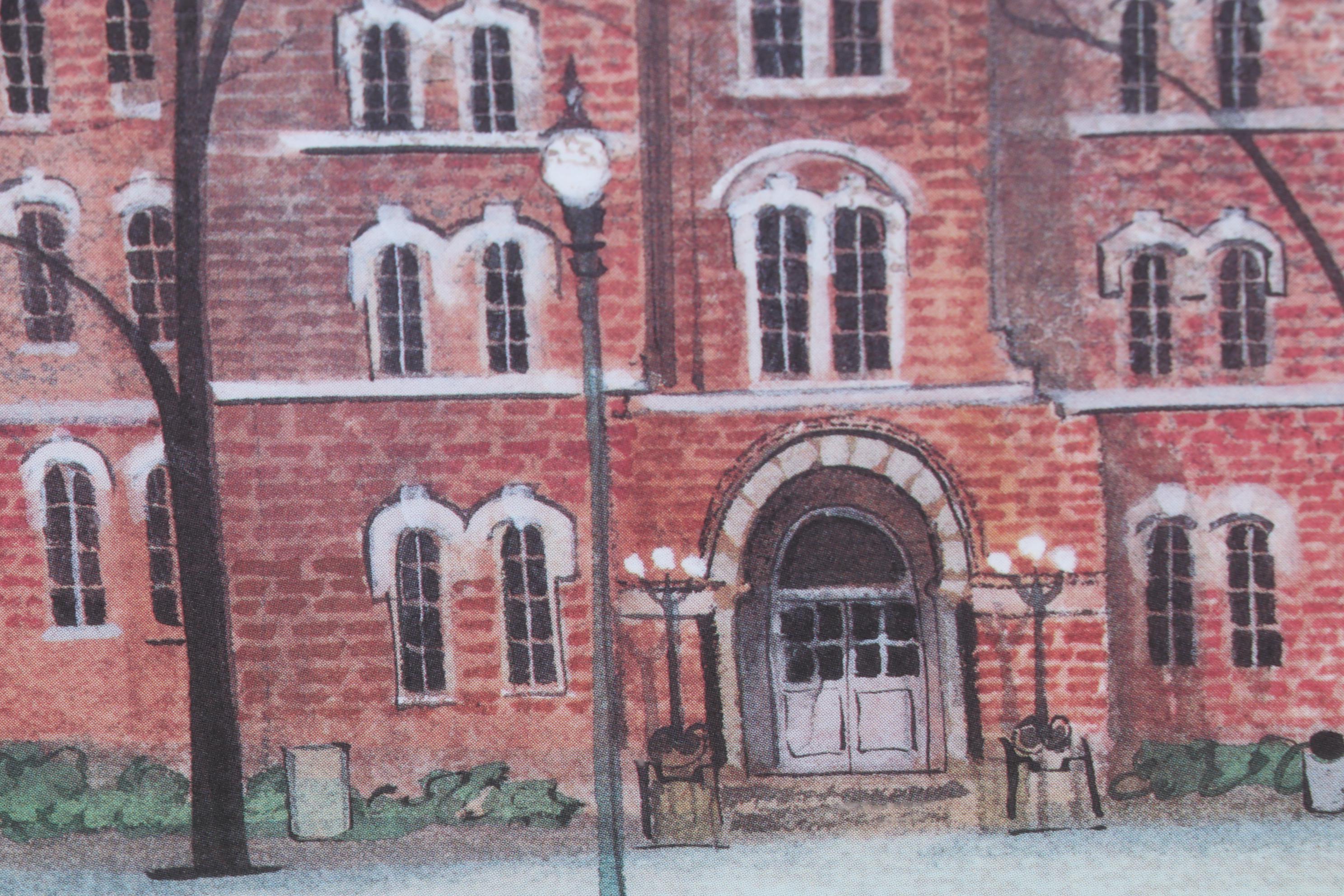 P. Buckley Moss Offset Lithograph "University Hall," 1999