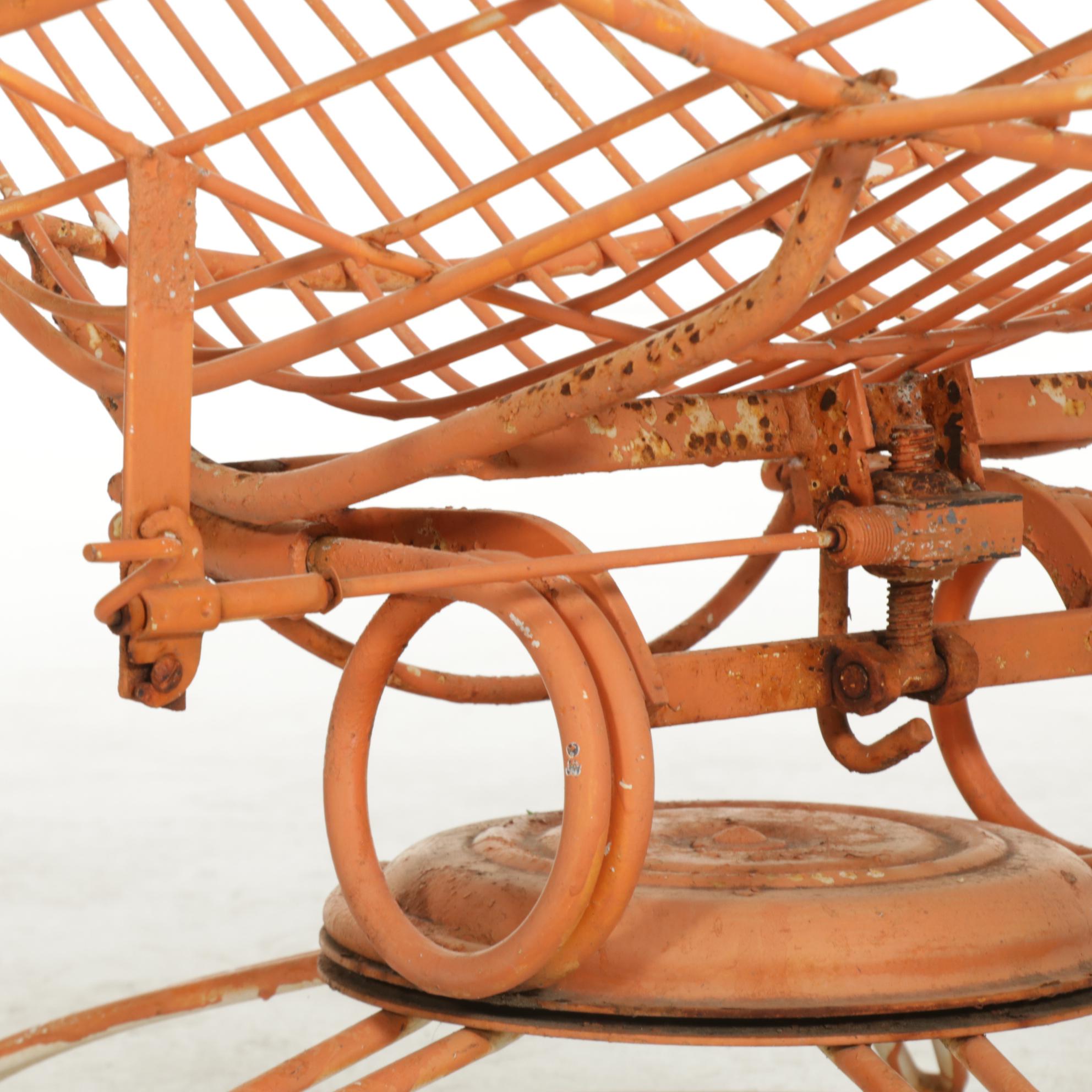 Mid Century Modern Wire Banana Lounge Chairs Including Homecrest "Siesta"