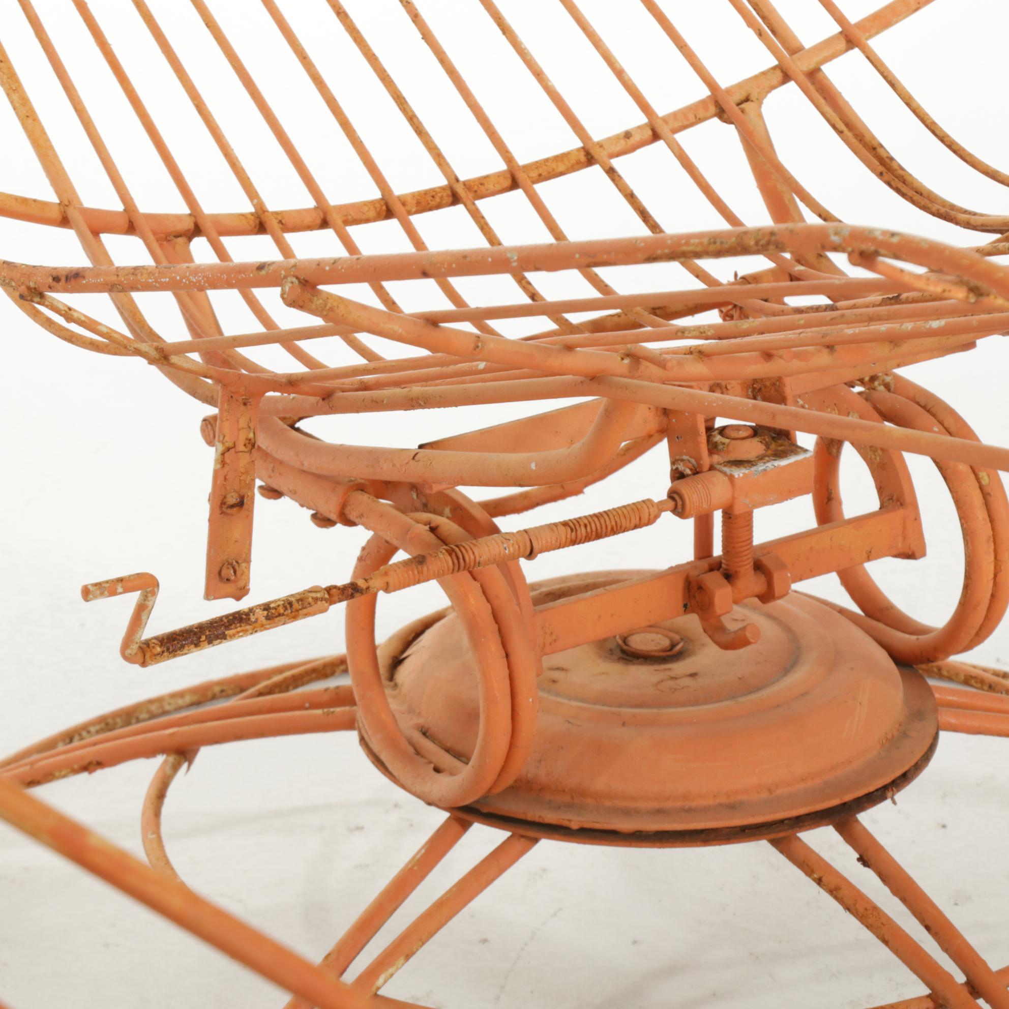 Mid Century Modern Wire Banana Lounge Chairs Including Homecrest "Siesta"