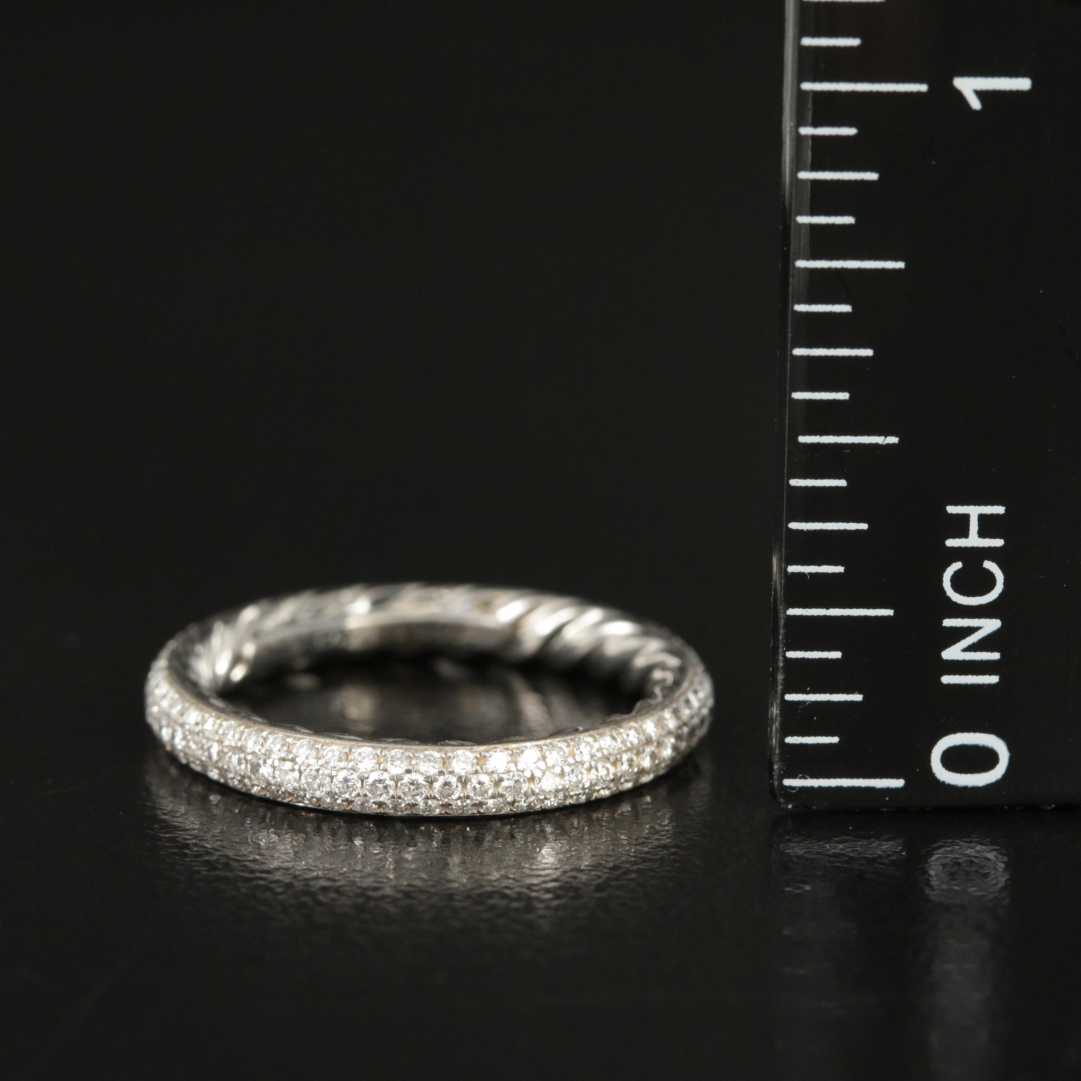 David Yurman "Eden" Platinum 0.82 CTW Diamond Eternity Ring