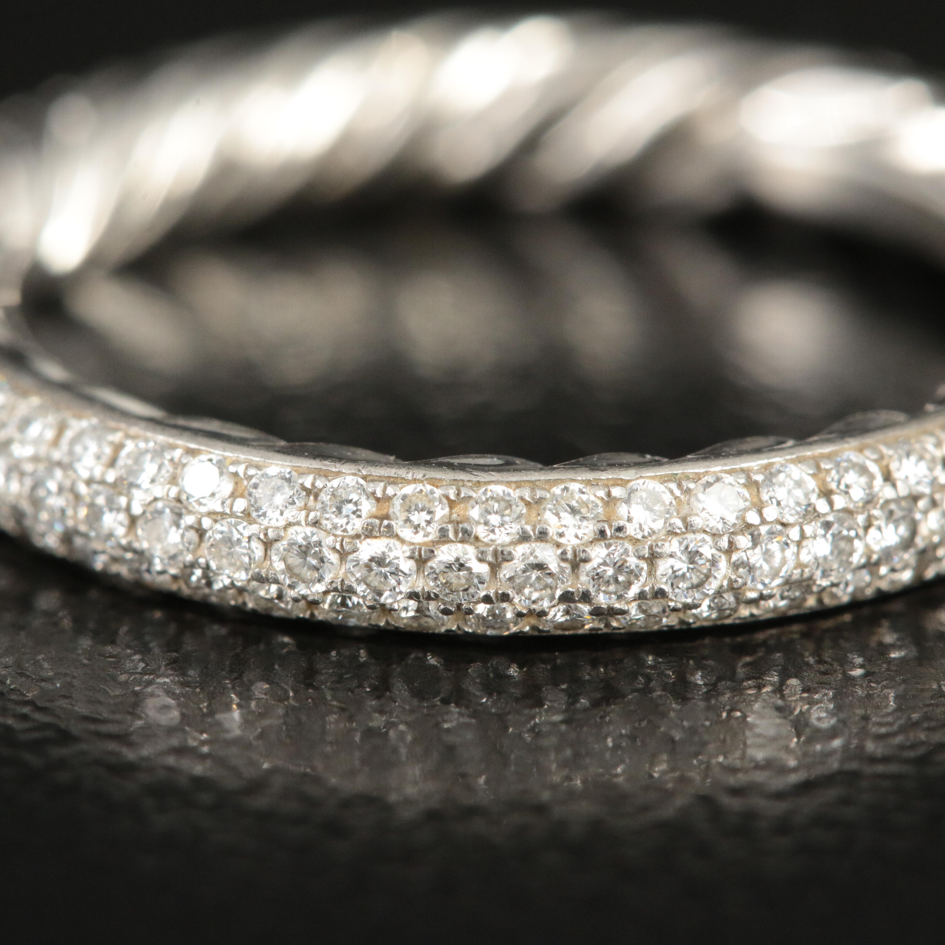 David Yurman "Eden" Platinum 0.82 CTW Diamond Eternity Ring