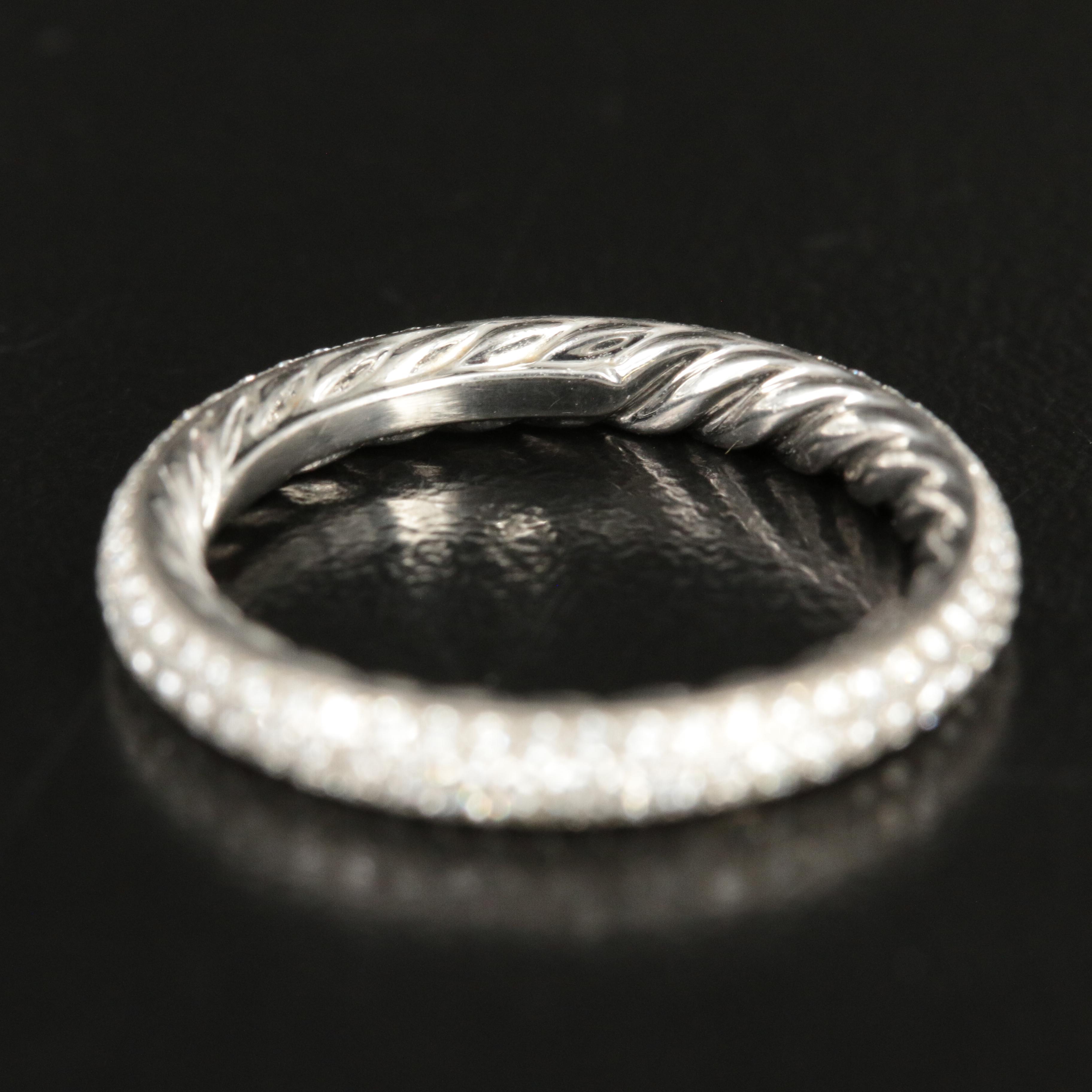 David Yurman "Eden" Platinum 0.82 CTW Diamond Eternity Ring