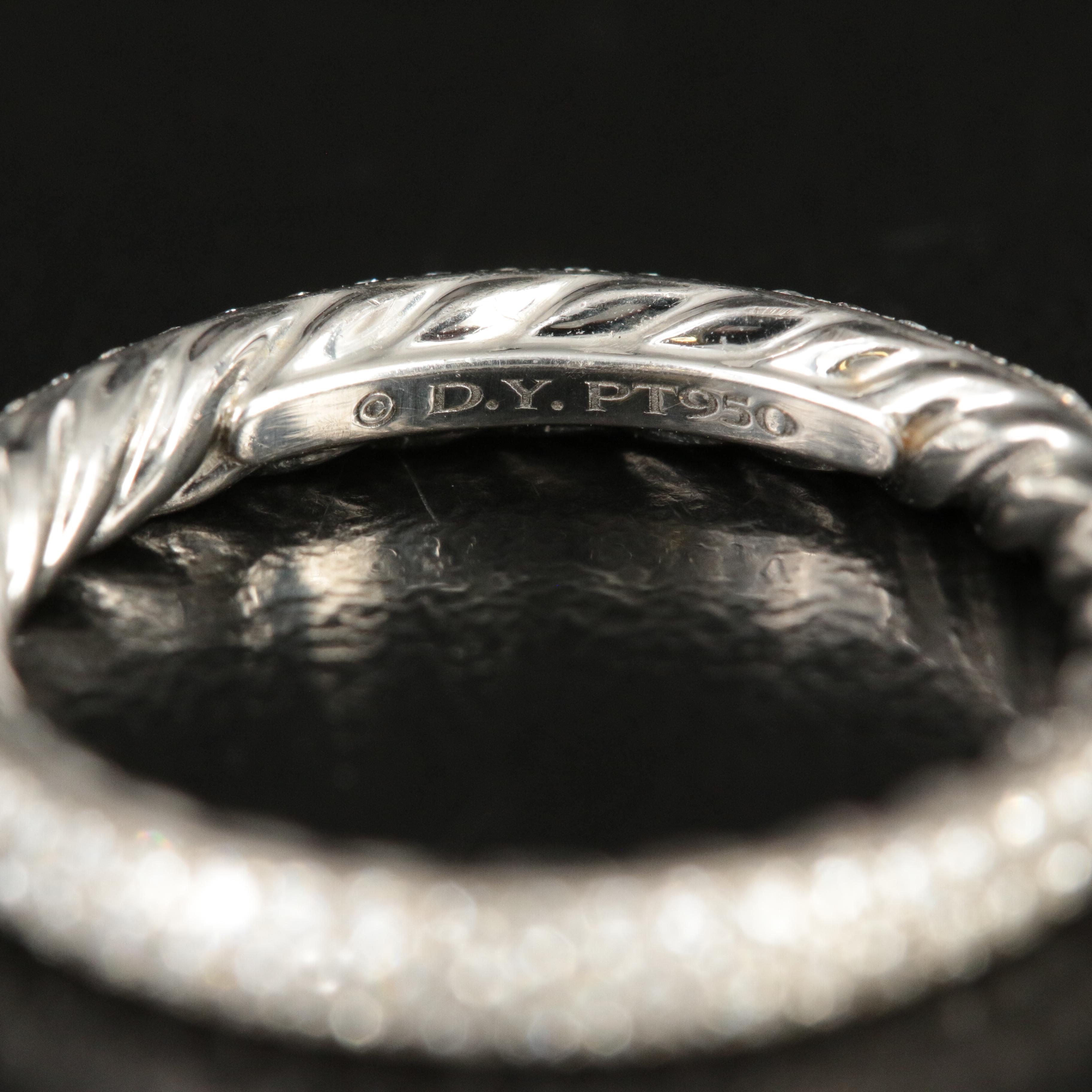 David Yurman "Eden" Platinum 0.82 CTW Diamond Eternity Ring