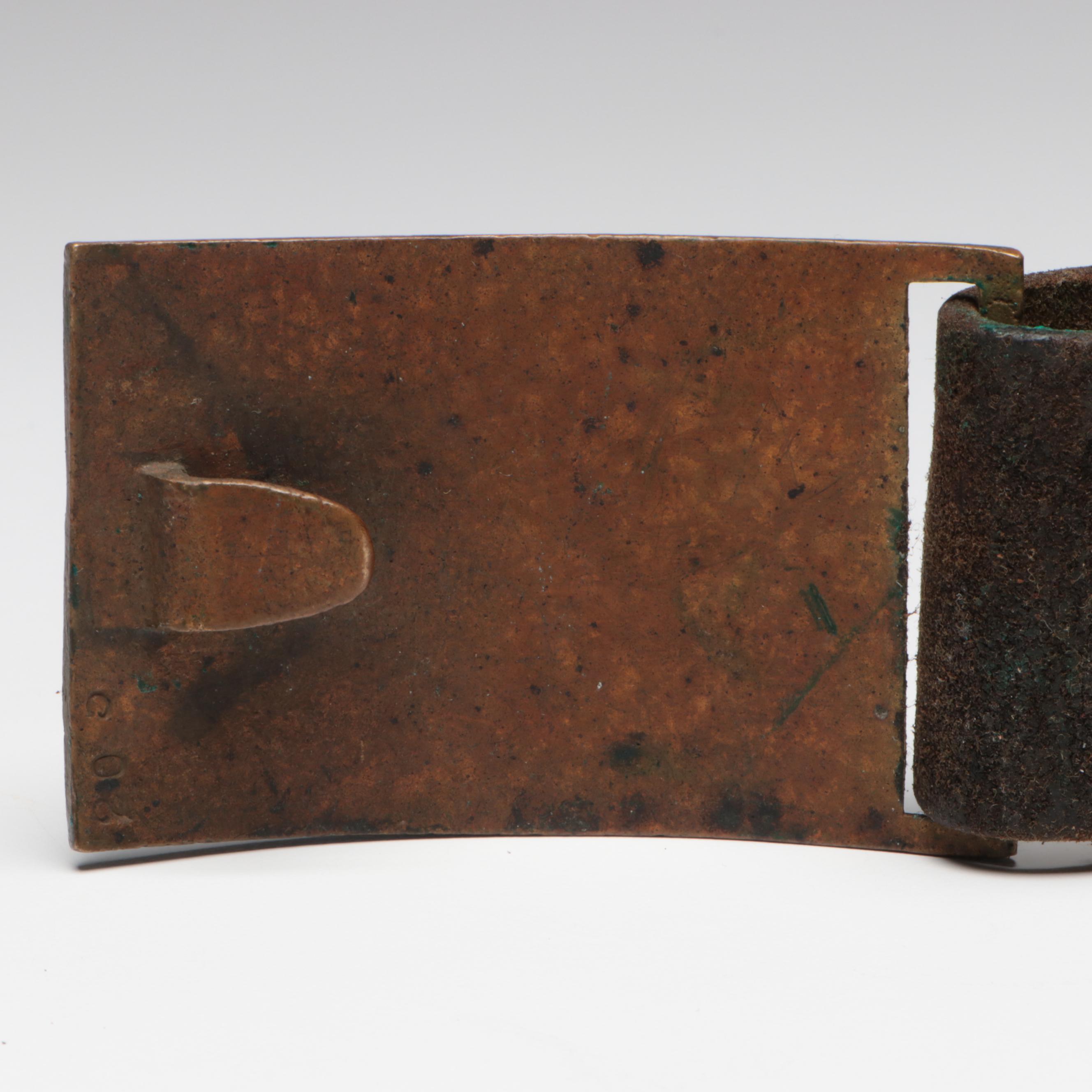 Civil War Era M1851 NCO Cavalry Belt Buckle and Hanger