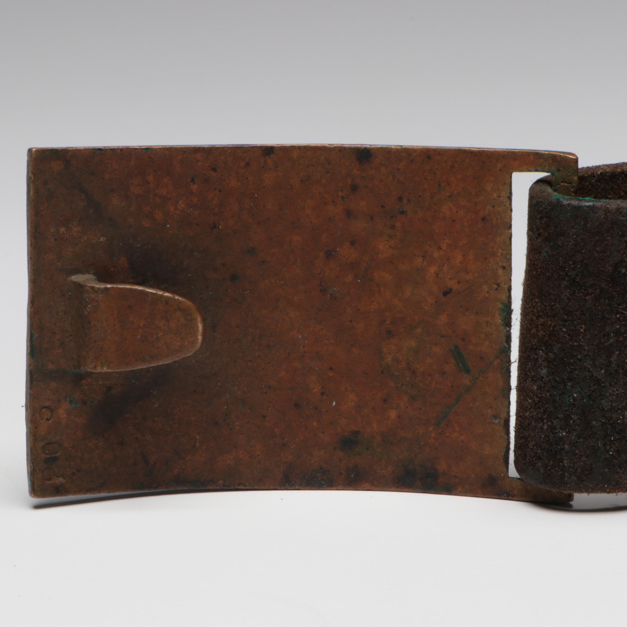 Civil War Era M1851 NCO Cavalry Belt Buckle and Hanger