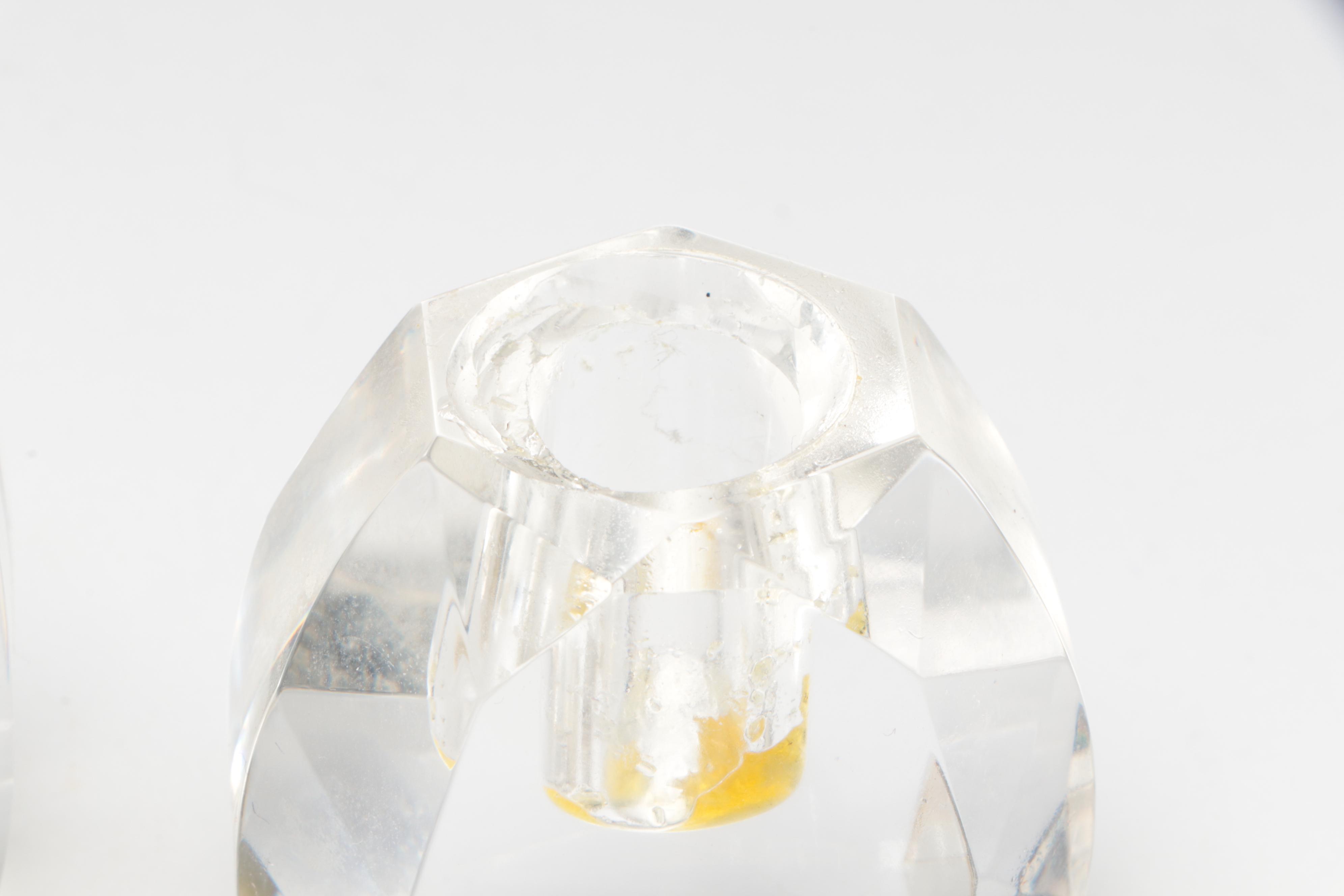 Guerlain "Parure" Glass Perfume Bottle with Other Glass Perfume Bottles