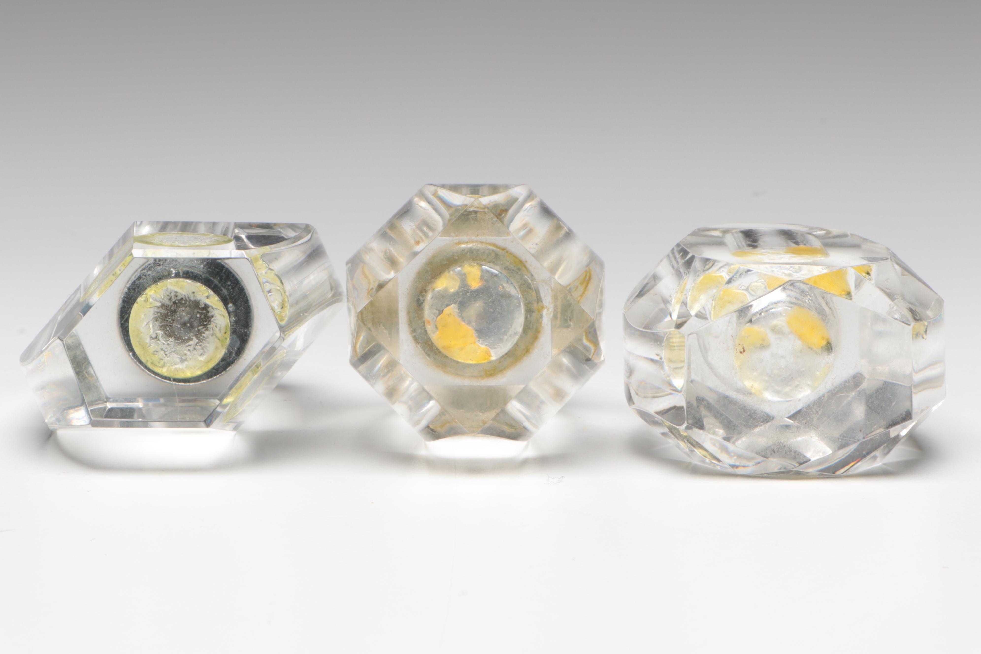 Guerlain "Parure" Glass Perfume Bottle with Other Glass Perfume Bottles