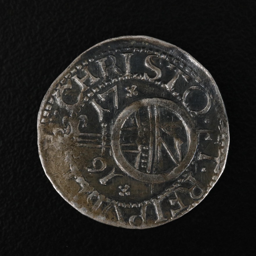 1617 Pomerania-Stettin 1/24th Thaler Silver Coin of Philip II