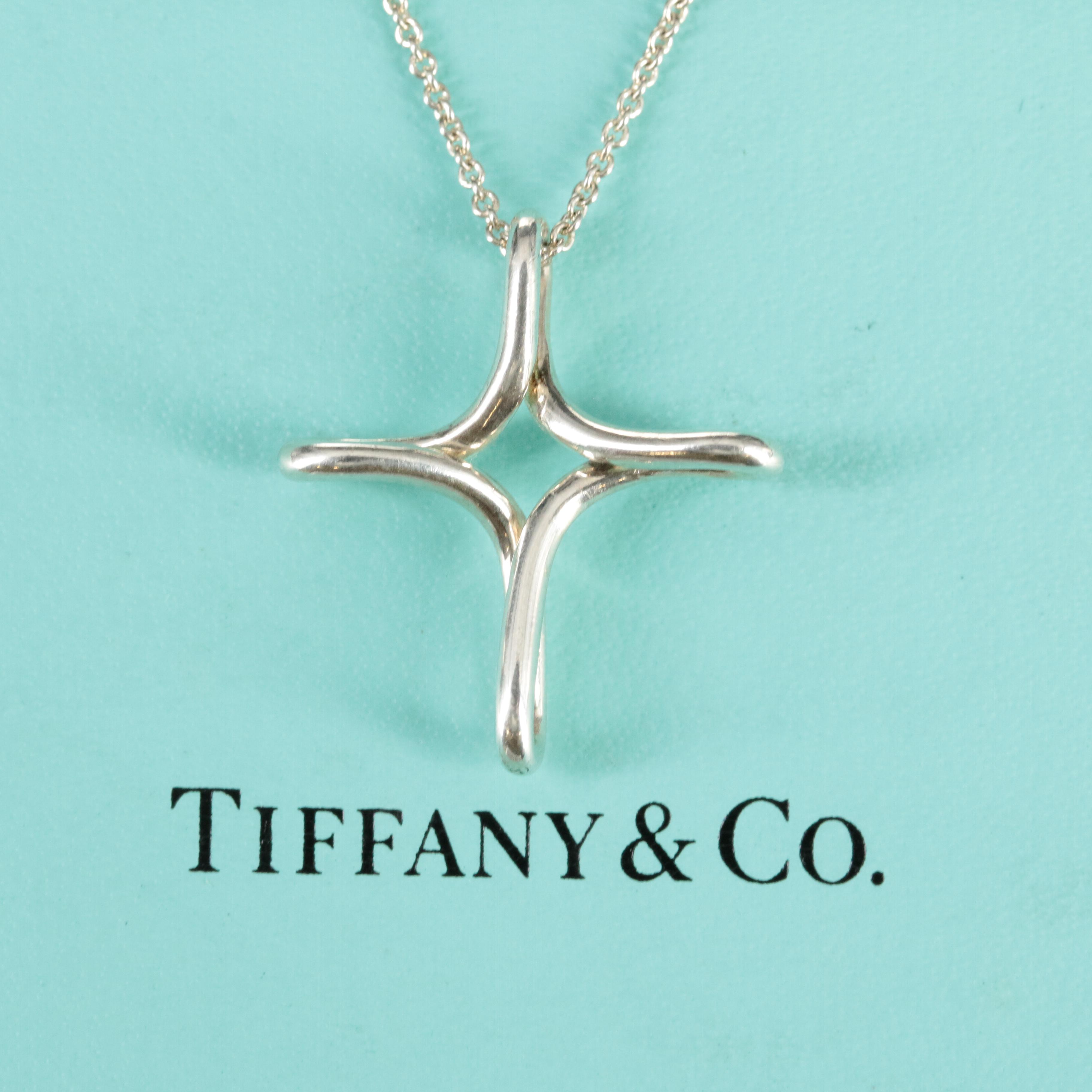Elsa Peretti for Tiffany & Co. "Infinity" Sterling Cross Pendant Necklace