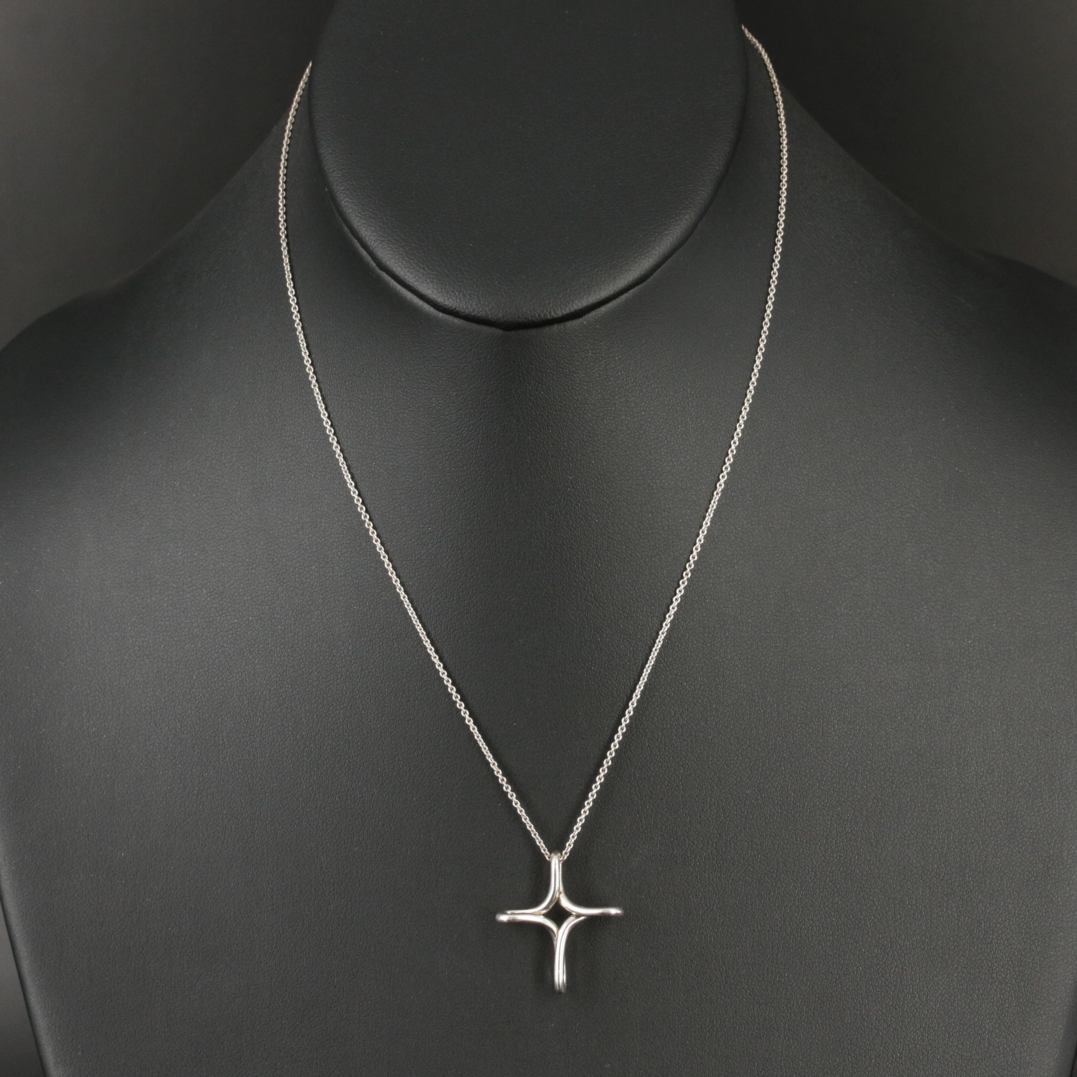 Elsa Peretti for Tiffany & Co. "Infinity" Sterling Cross Pendant Necklace