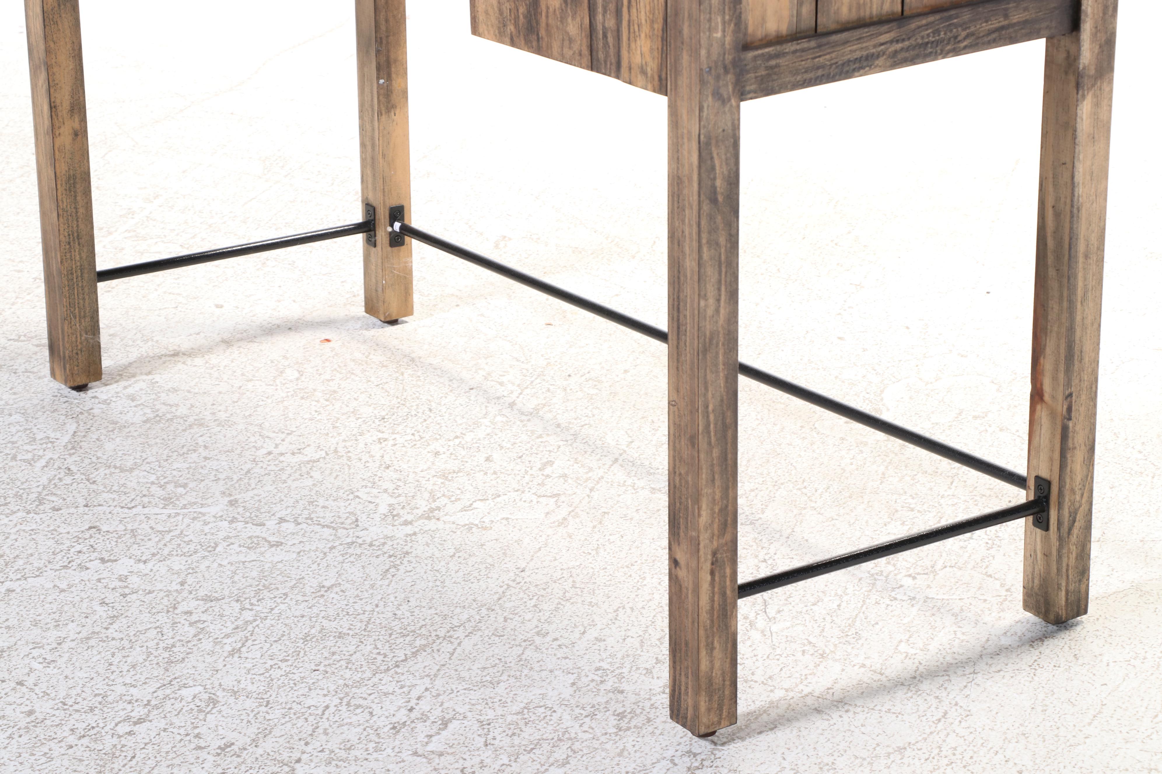 Integra Indocabinet Industrial Style Vanity Table with Stool