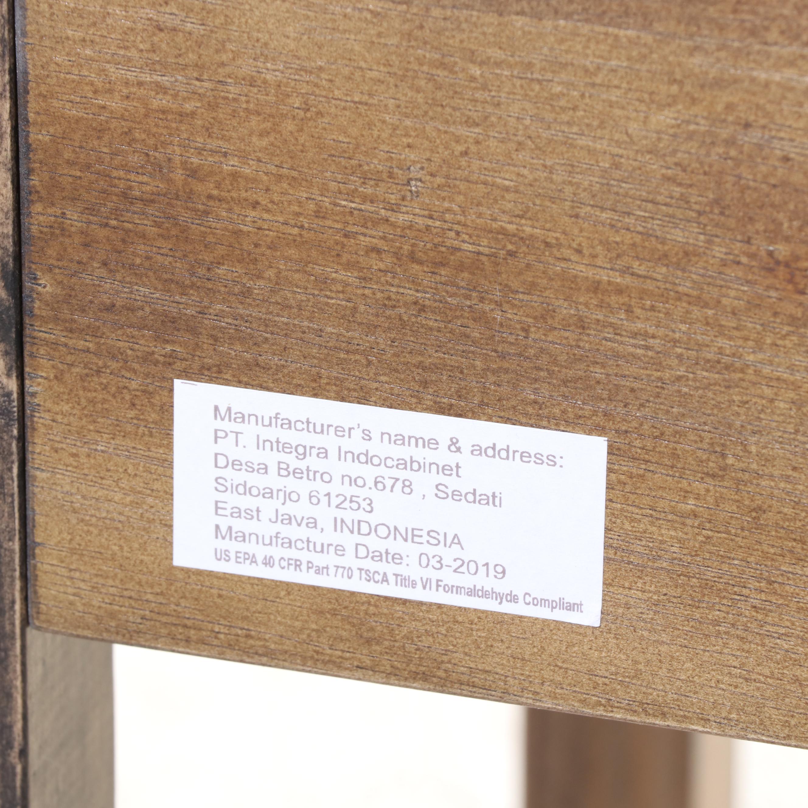 Integra Indocabinet Industrial Style Vanity Table with Stool