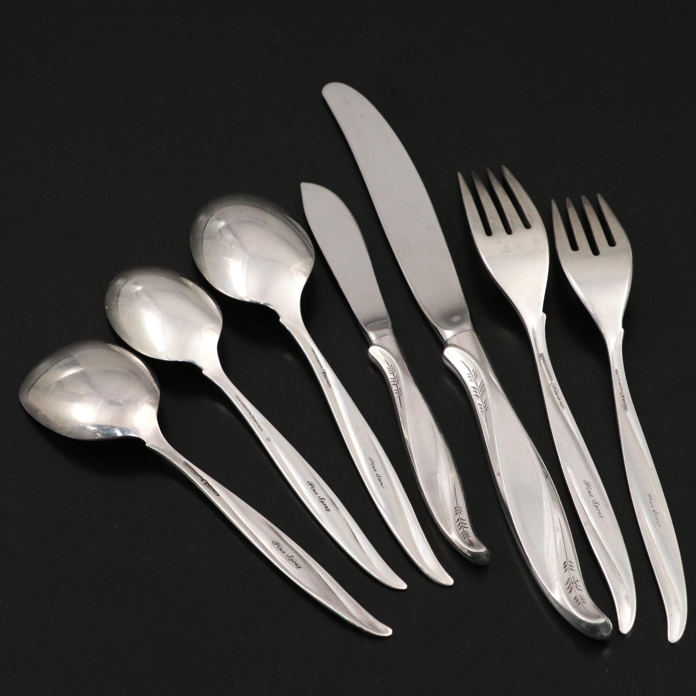 International Silver Co. "Pine Spray" Sterling Silver Flatware