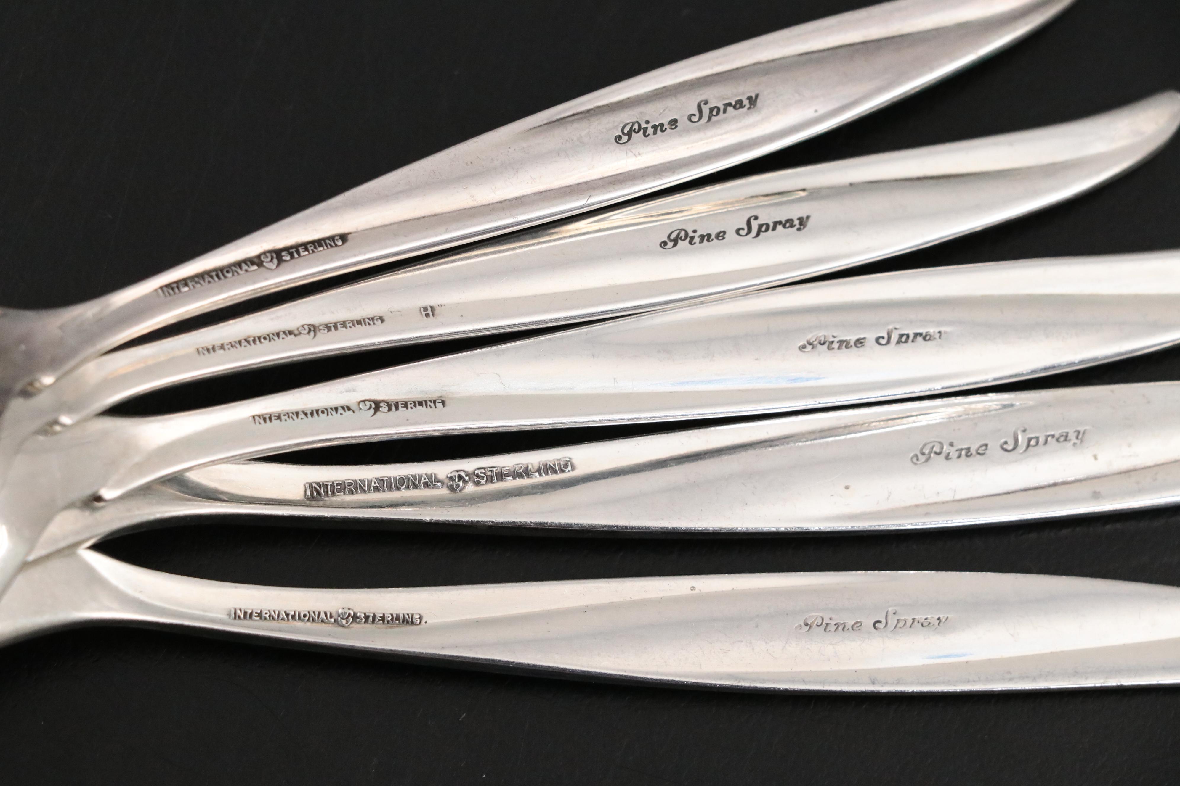 International Silver Co. "Pine Spray" Sterling Silver Flatware