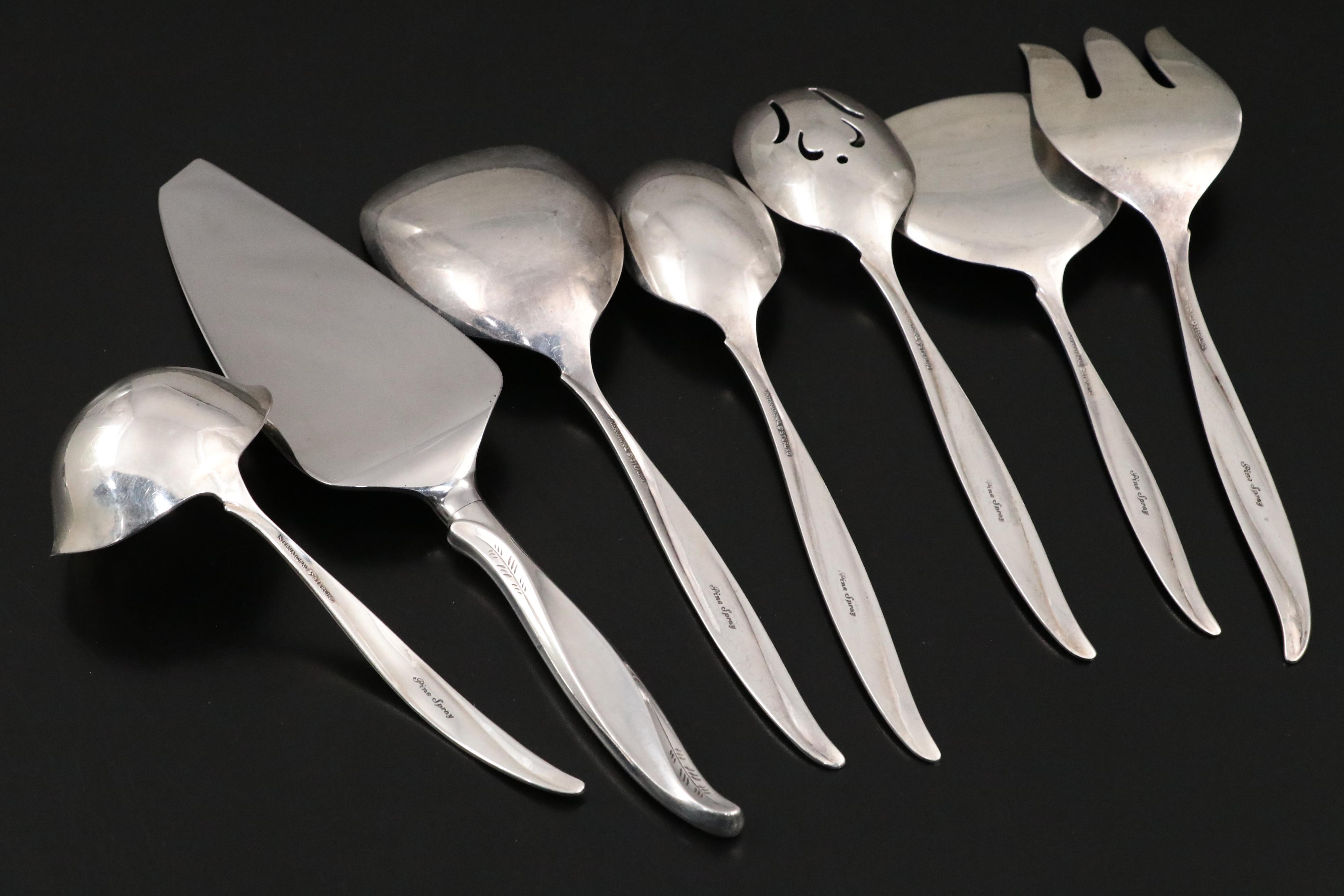 International Silver Co. "Pine Spray" Sterling Silver Flatware