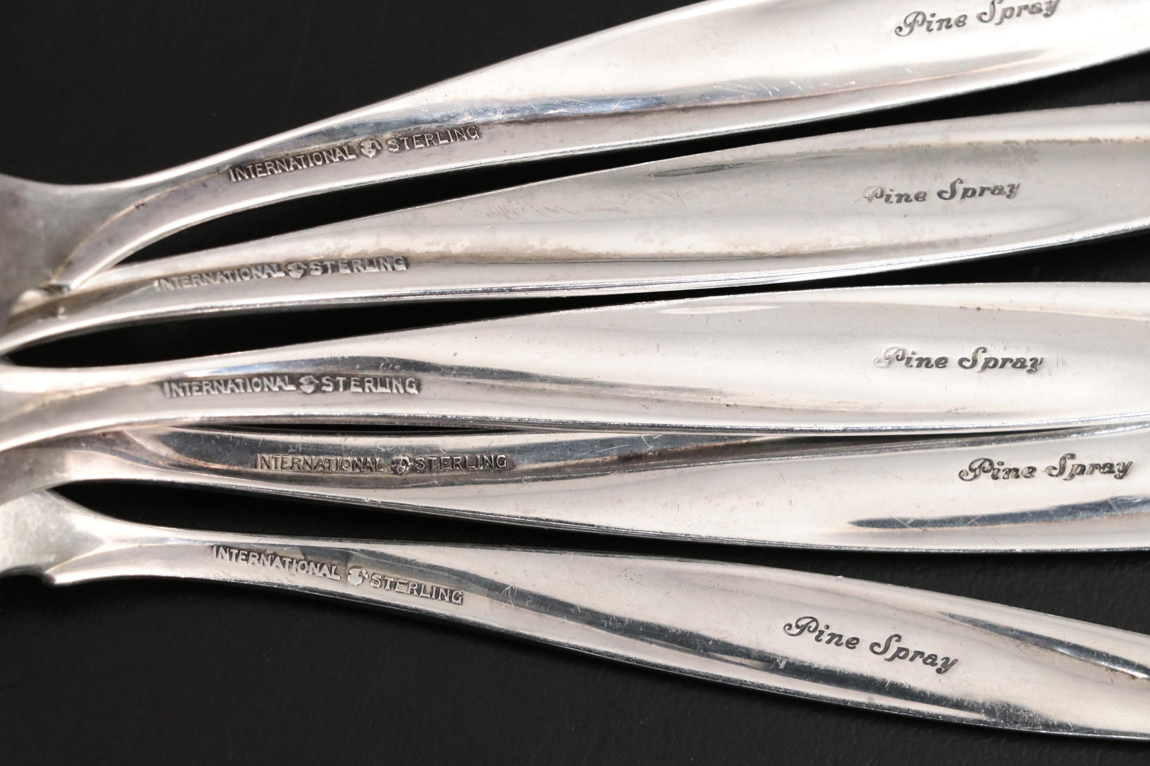 International Silver Co. "Pine Spray" Sterling Silver Flatware