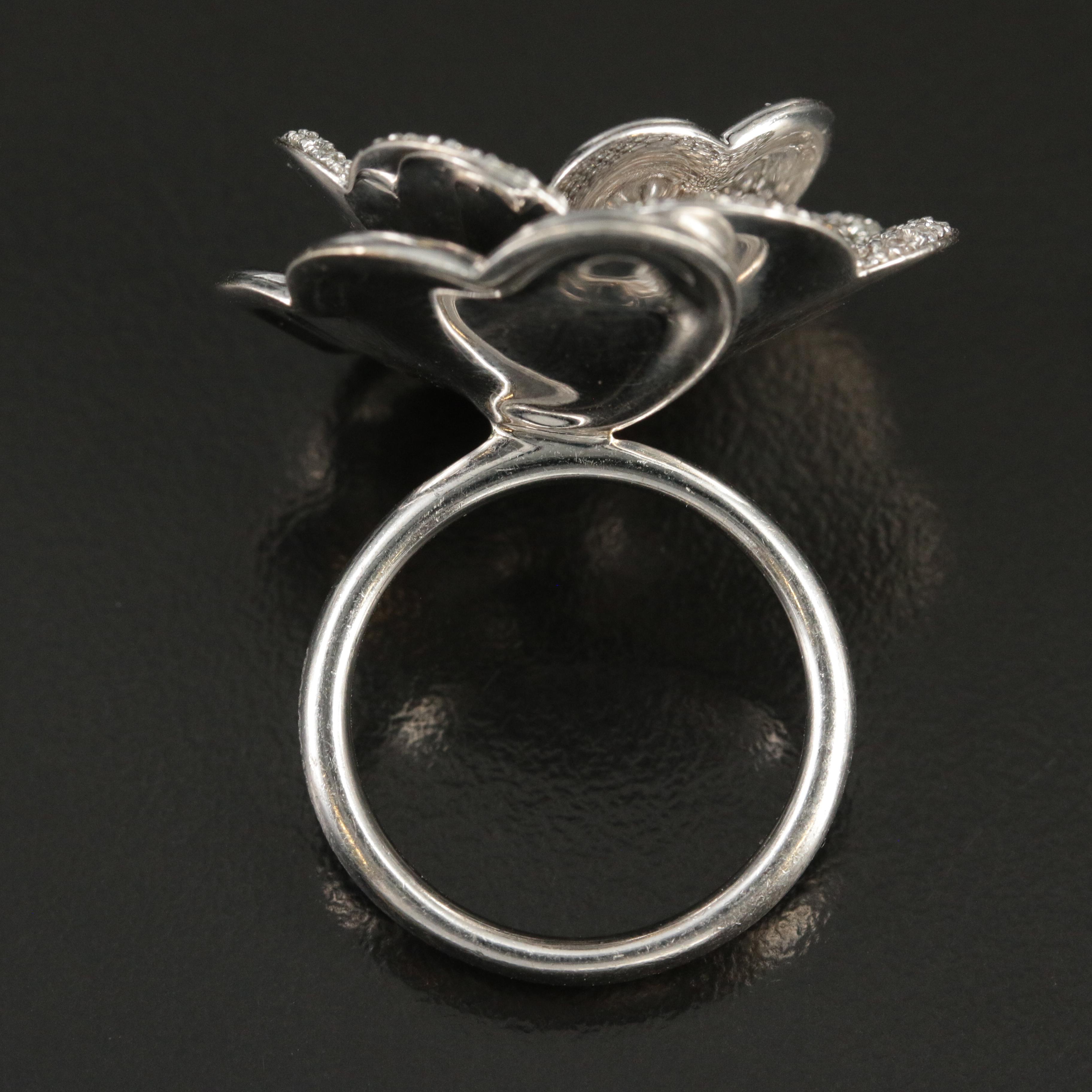 Giorgio Visconti 18K 3.03 CTW Diamond Pavè Flower Ring