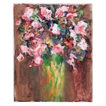 Amelia Colne Impasto Floral Still Life Acrylic Painting, 21st Century