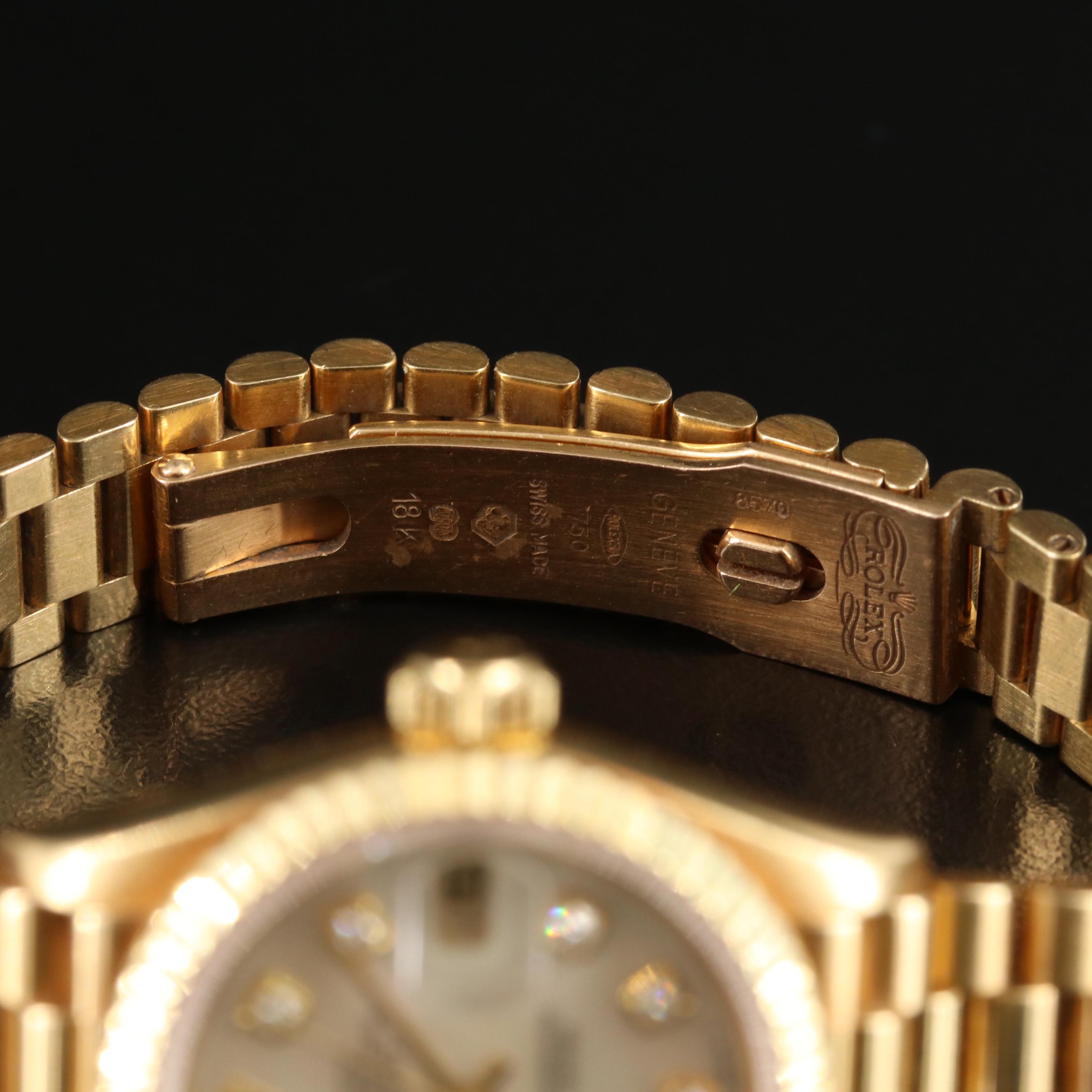 1993 Rolex Datejust Watch with Mother-of-Pearl, Diamond Dial