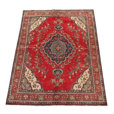 6'10 x 9'7 Hand-Knotted Persian Tabriz Area Rug