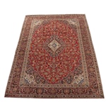 9'7 x 13'7 Hand-Knotted Persian Kashan Room Sized Rug