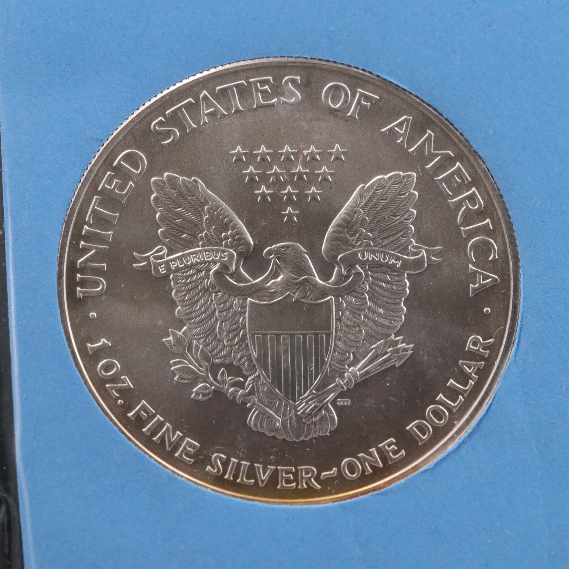 Three Different Date Uncirculated American Silver Eagles