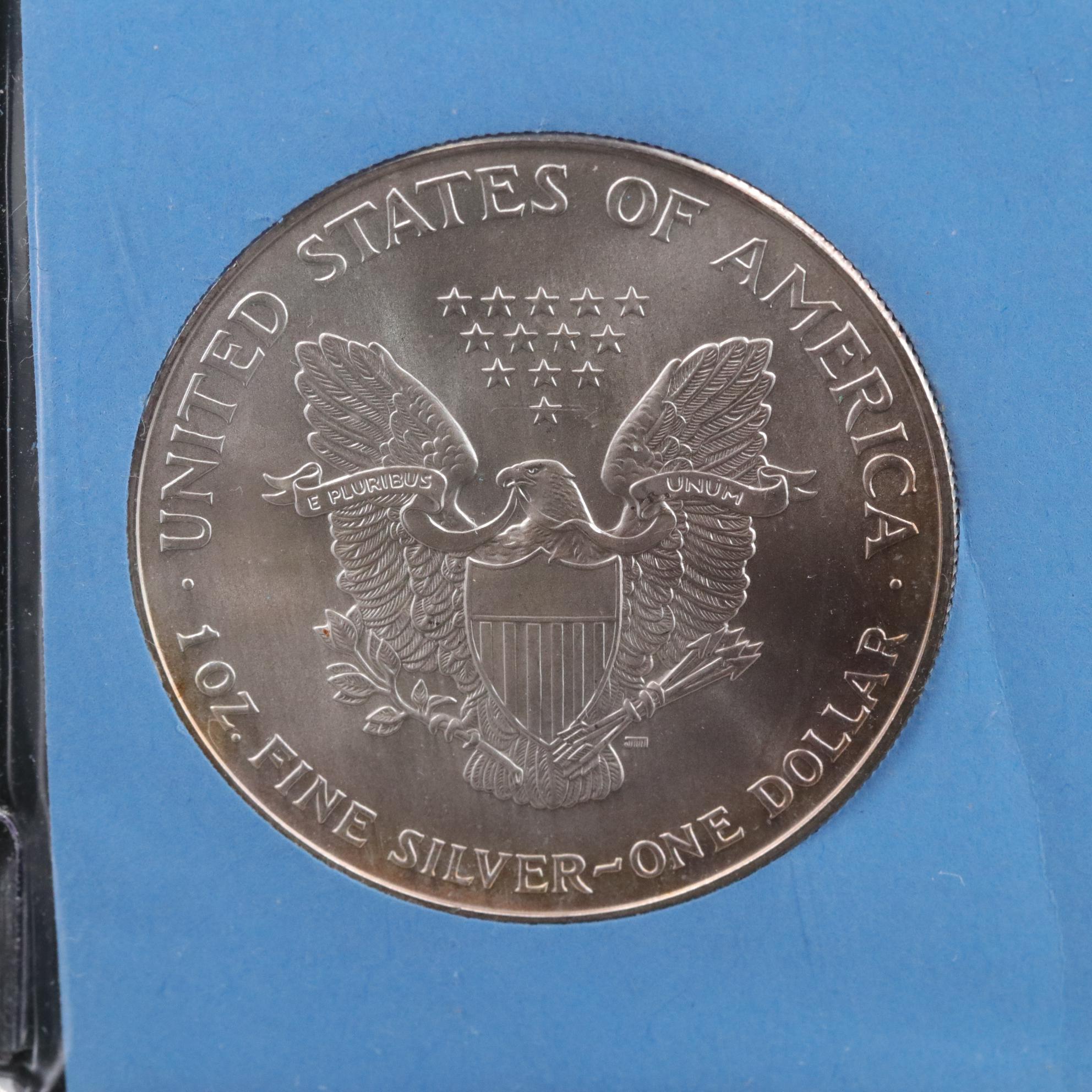 Three Different Date Uncirculated American Silver Eagles