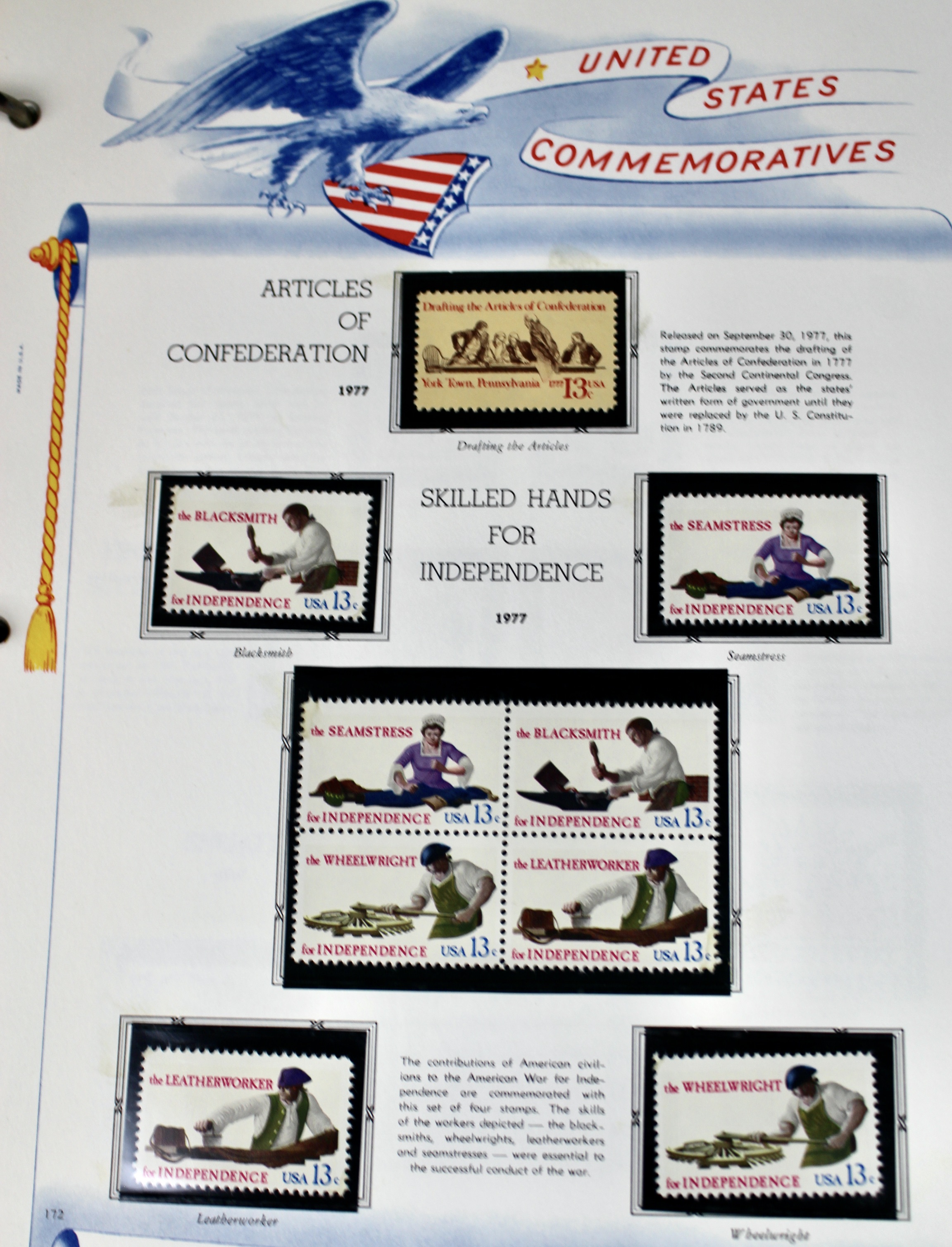 White Ace Commemorative Singles Stamp Collection, 1966 to 1982