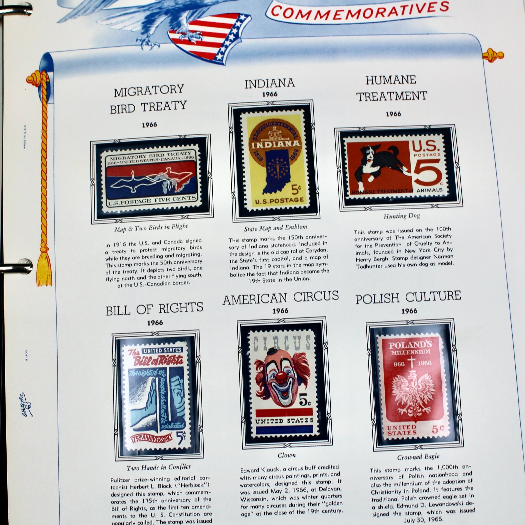 White Ace Commemorative Singles Stamp Collection, 1966 to 1982