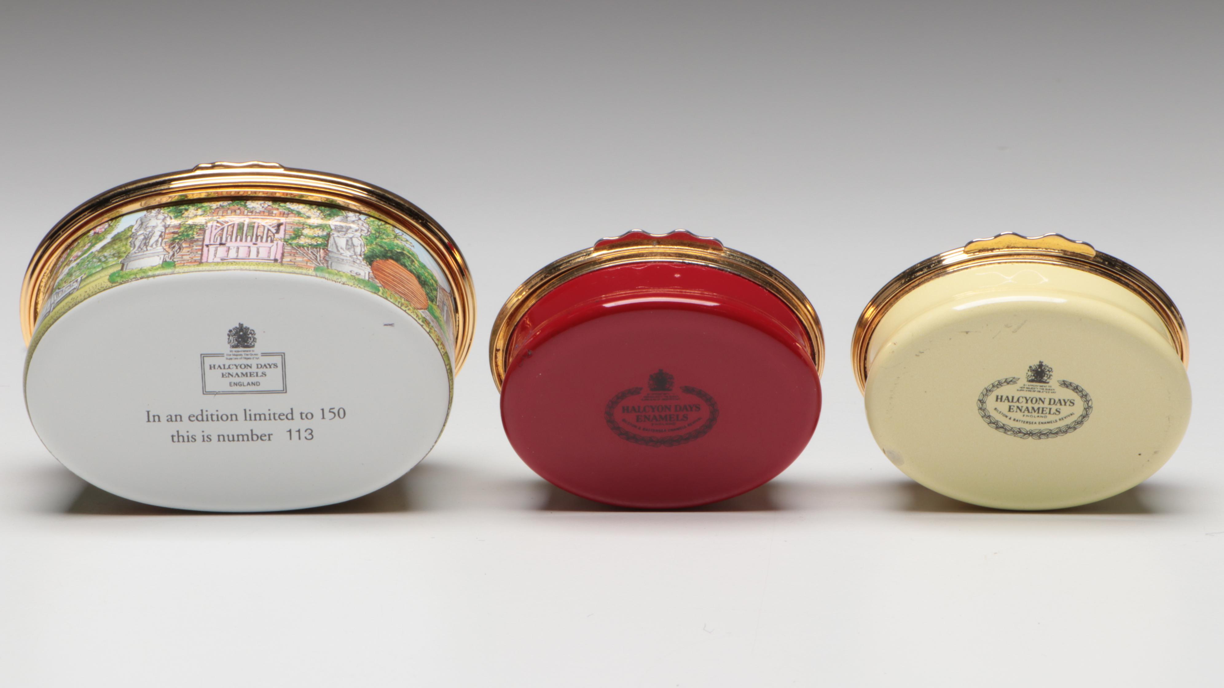 Halcyon Days Limited Edition Commemorative English Monarchy Boxes