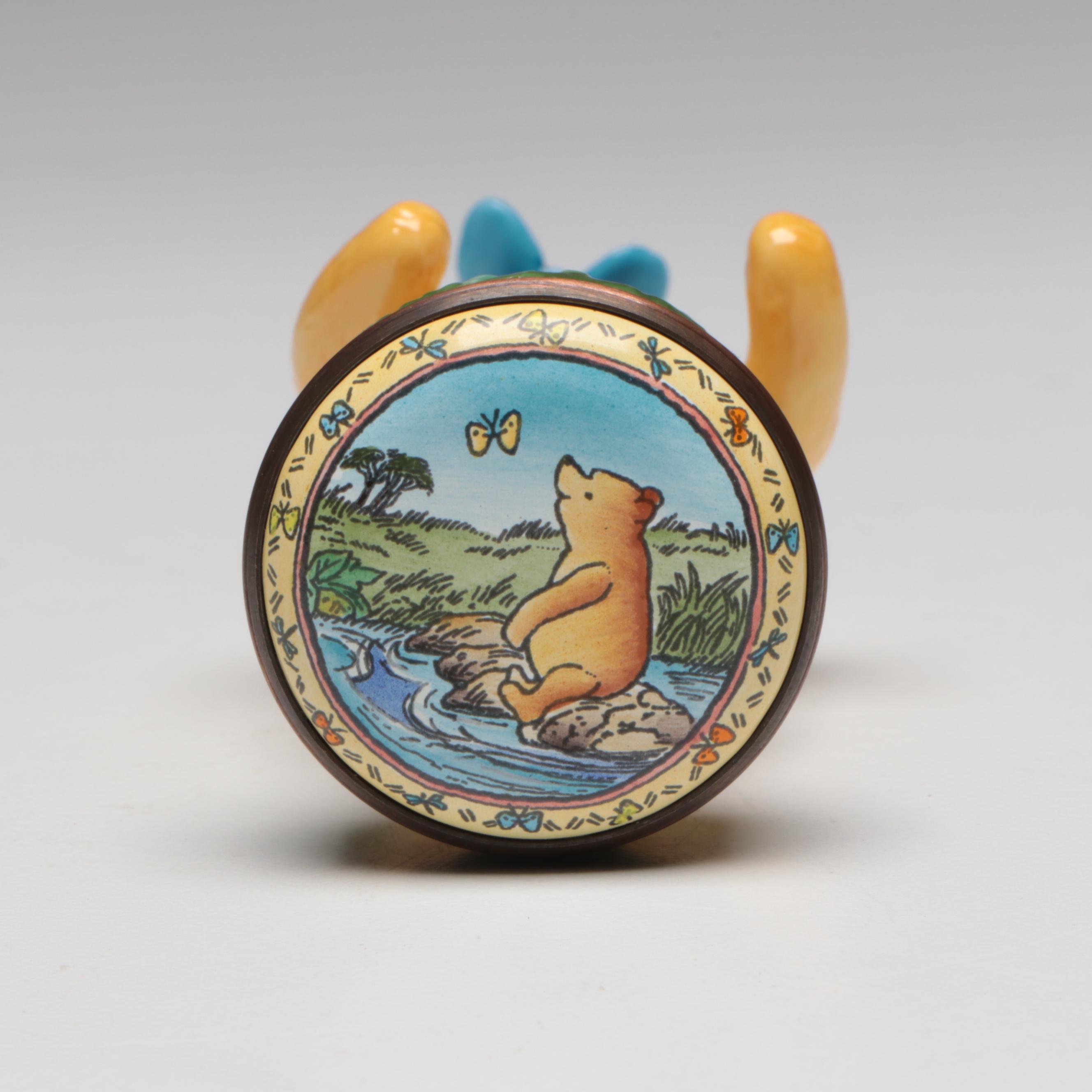 Halcyon Days and Disney "Winnie the Pooh" Porcelain and Enamel Boxes