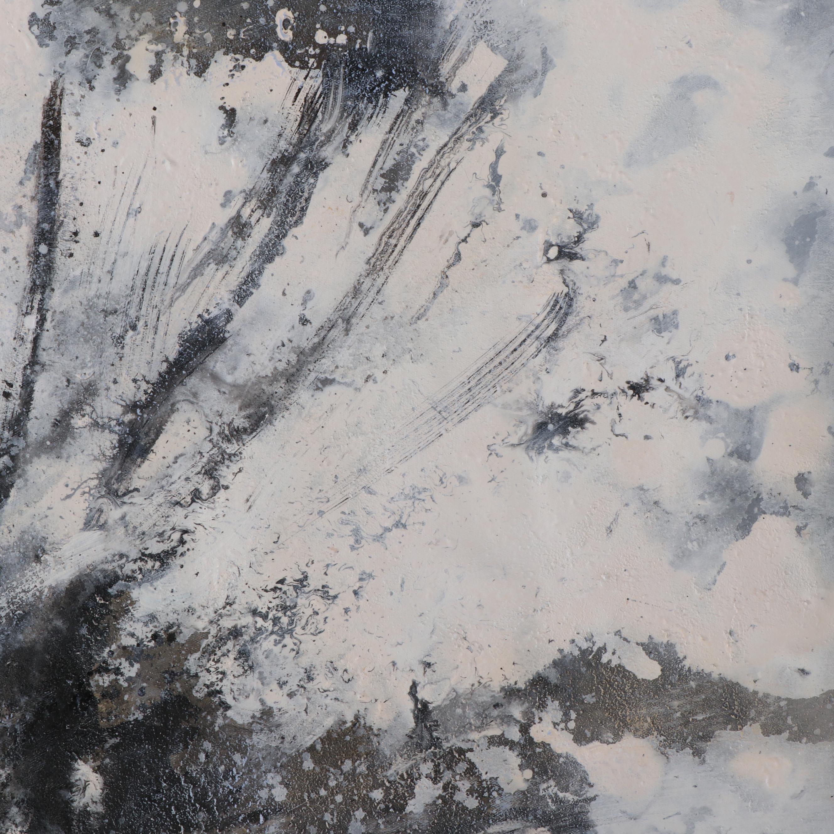 Large-Scale Abstract Oil Painting on Unstretched Canvas