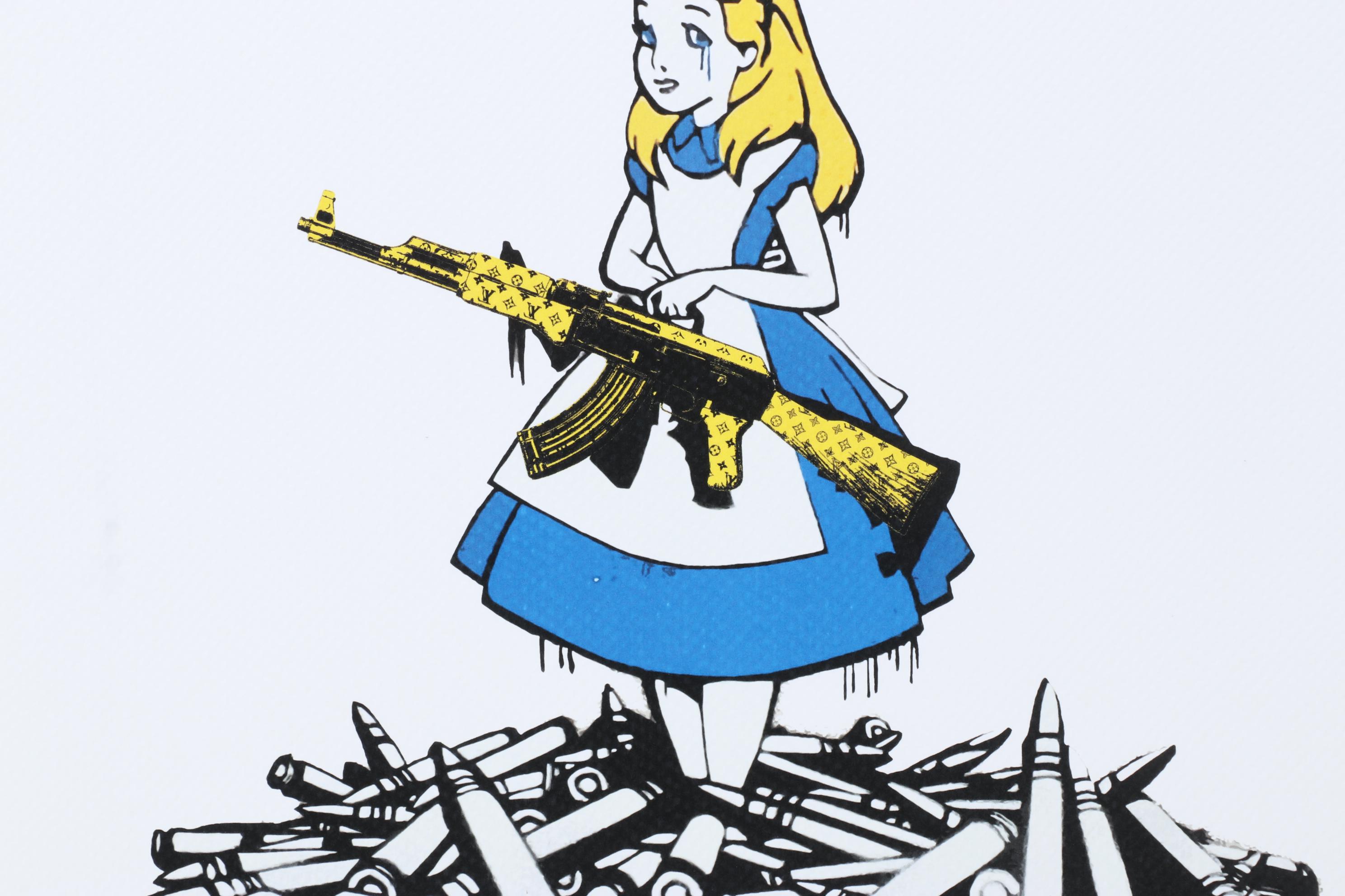 Death NYC Pop Art Graphic Print Featuring Alice in Wonderland, 2023
