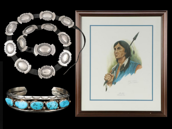 Southwestern Territory: Art, Sterling Turquoise Jewelry & Boots