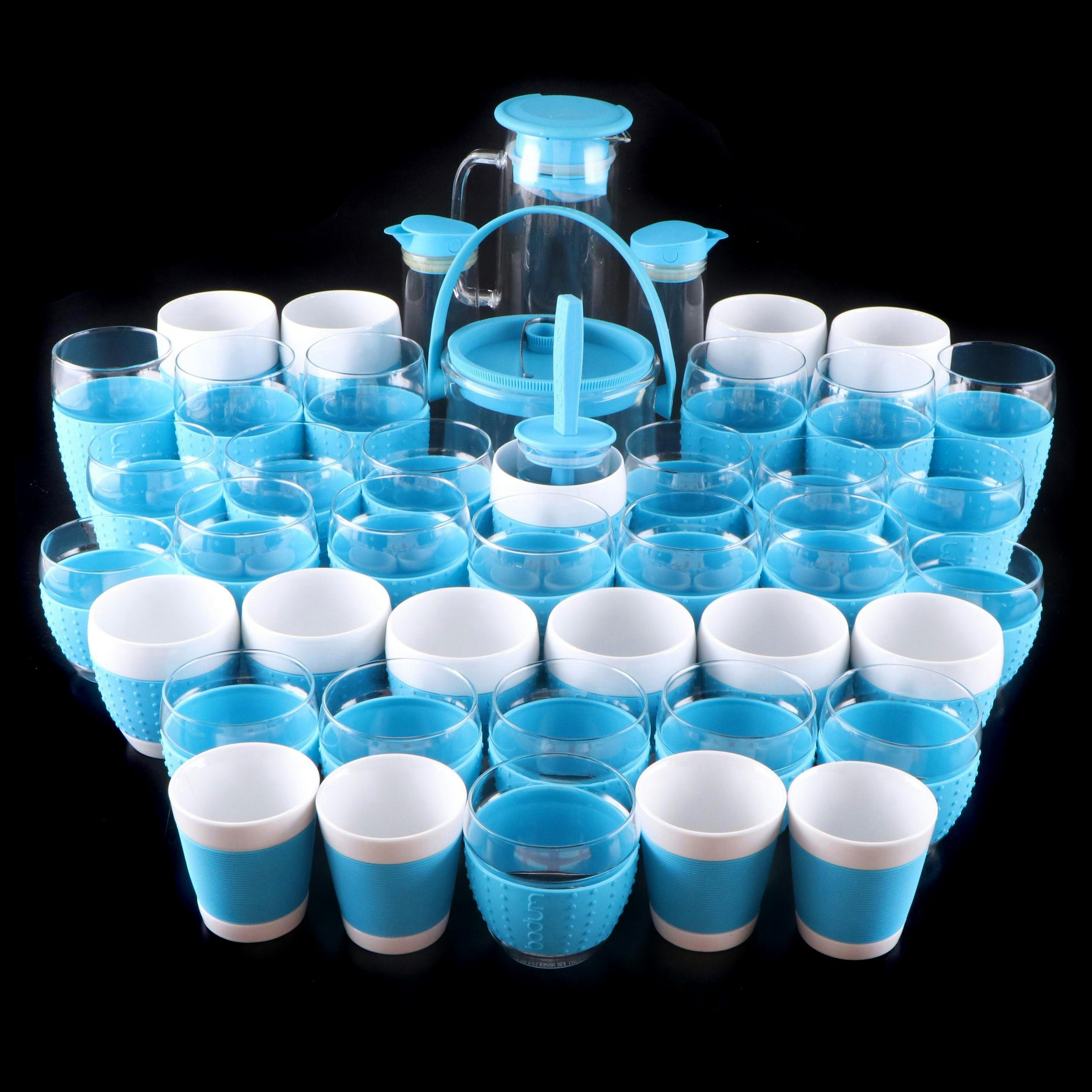 Bodum Silicone Sleeved Glass Tumblers, Pitcher, Ice Bucket, and More Kitchenalia