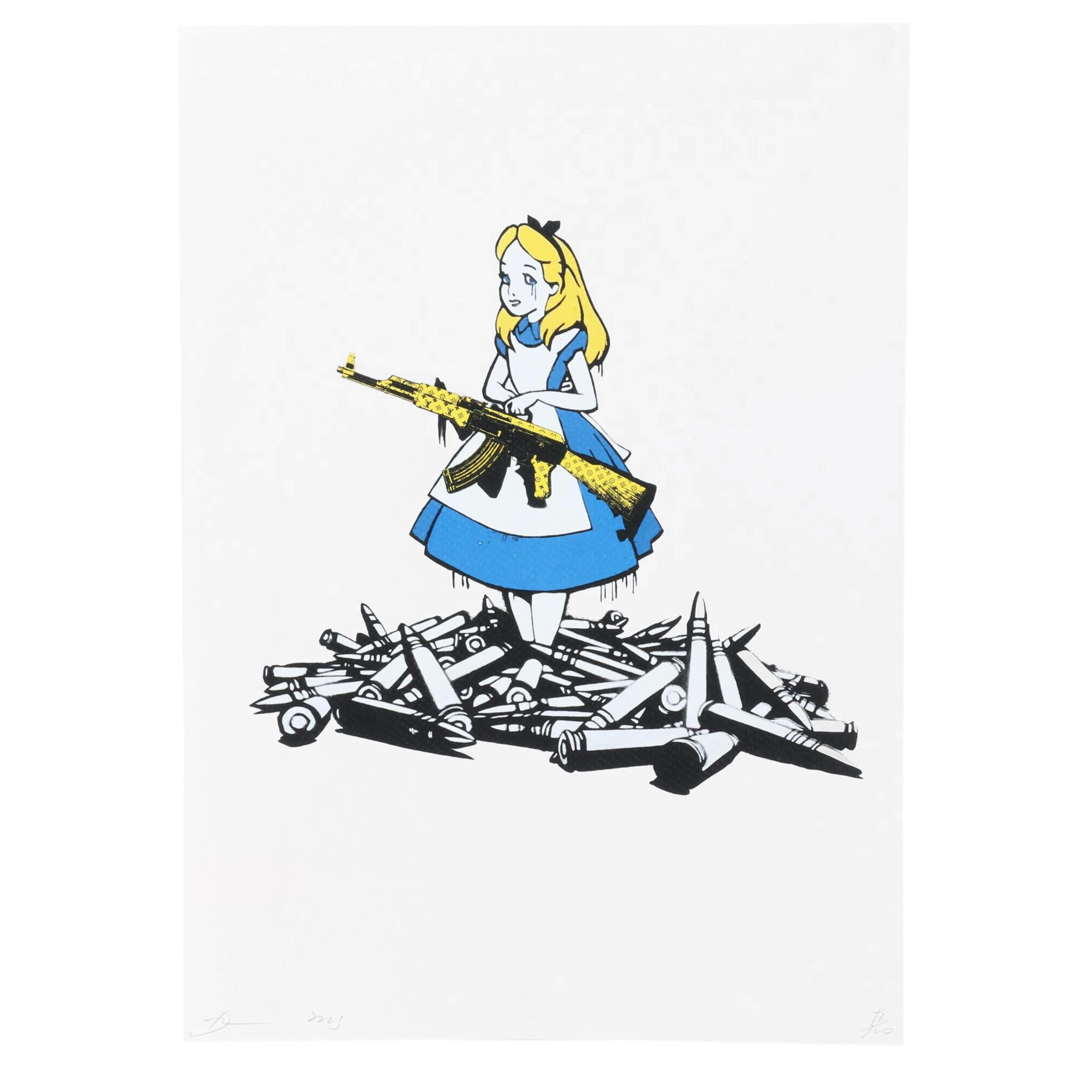 Death NYC Pop Art Graphic Print Featuring Alice in Wonderland, 2023