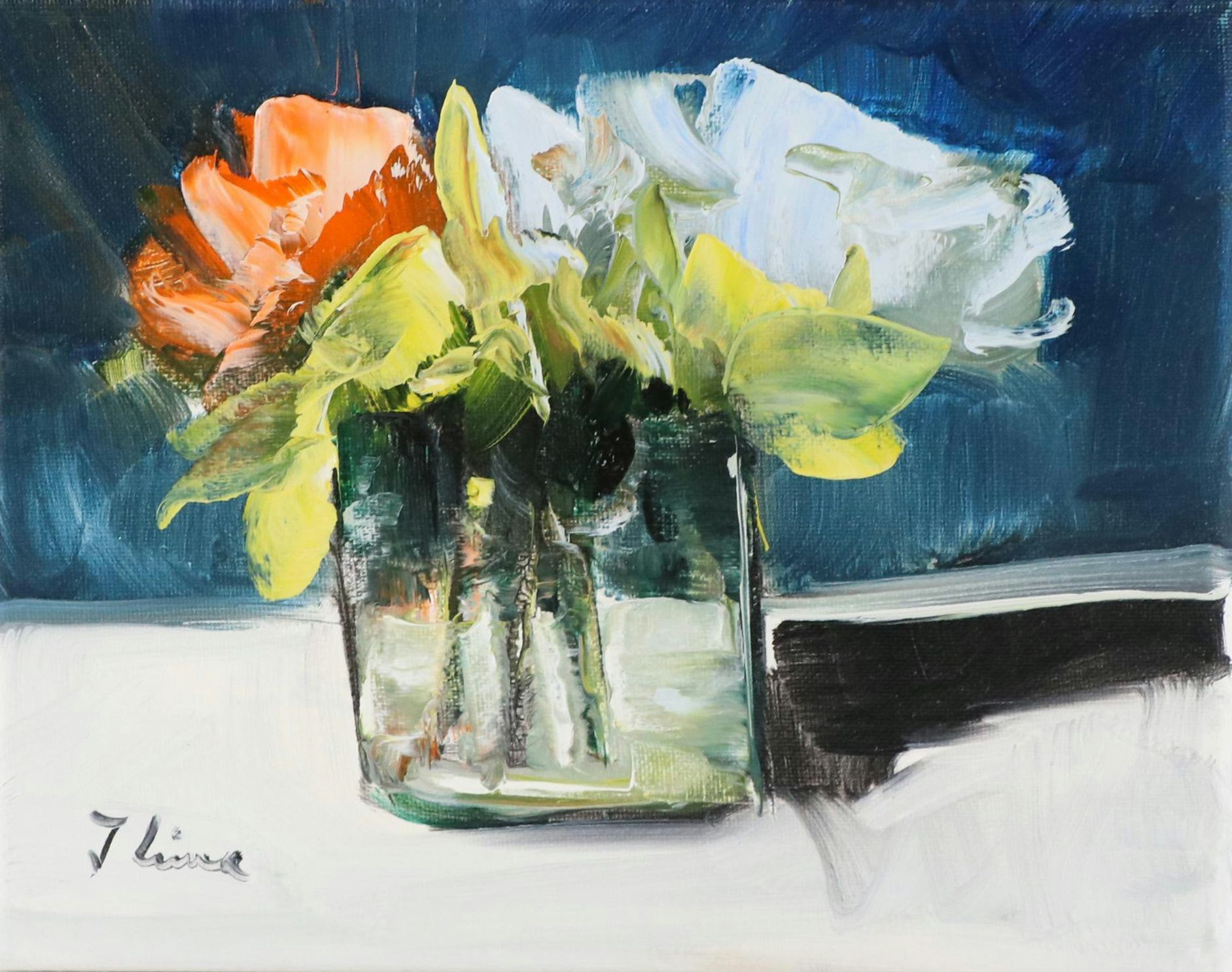 José Lima Floral Still Life Oil Painting, 2023