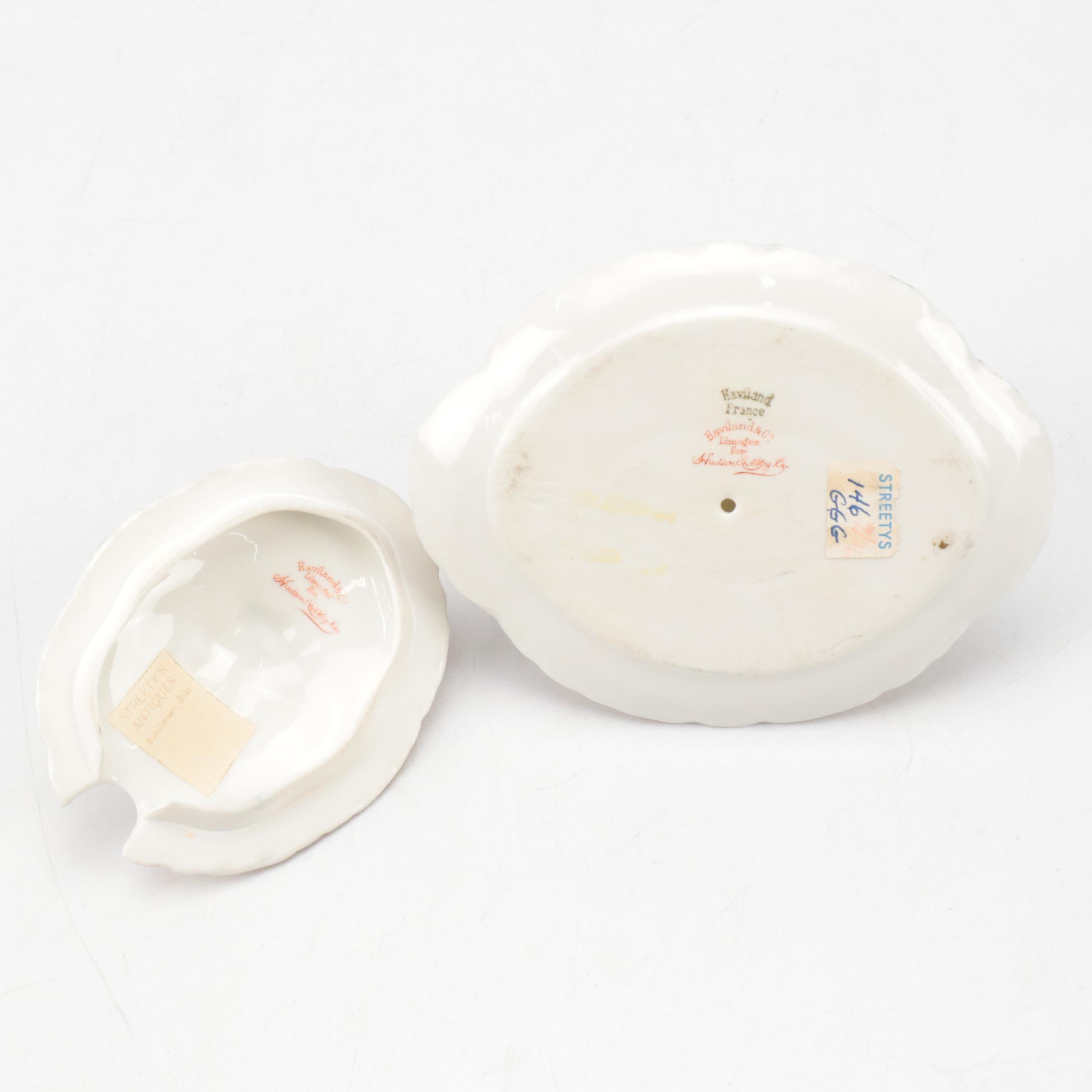 Royal Bayreuth with Limoges and Other Porcelain Bowls and Tableware