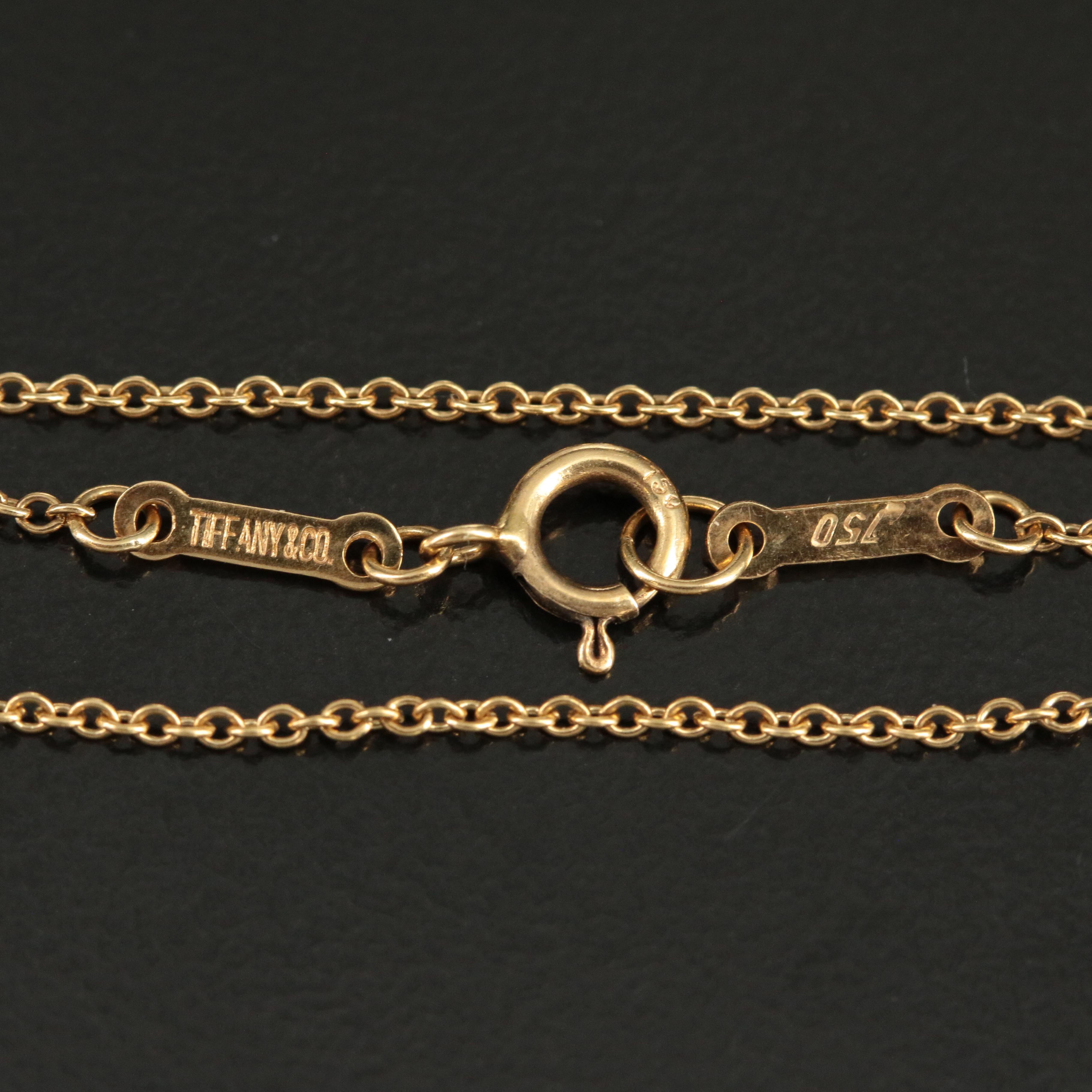 Elsa Peretti for Tiffany & Co. "Open Heart" 18K Pendant Necklace