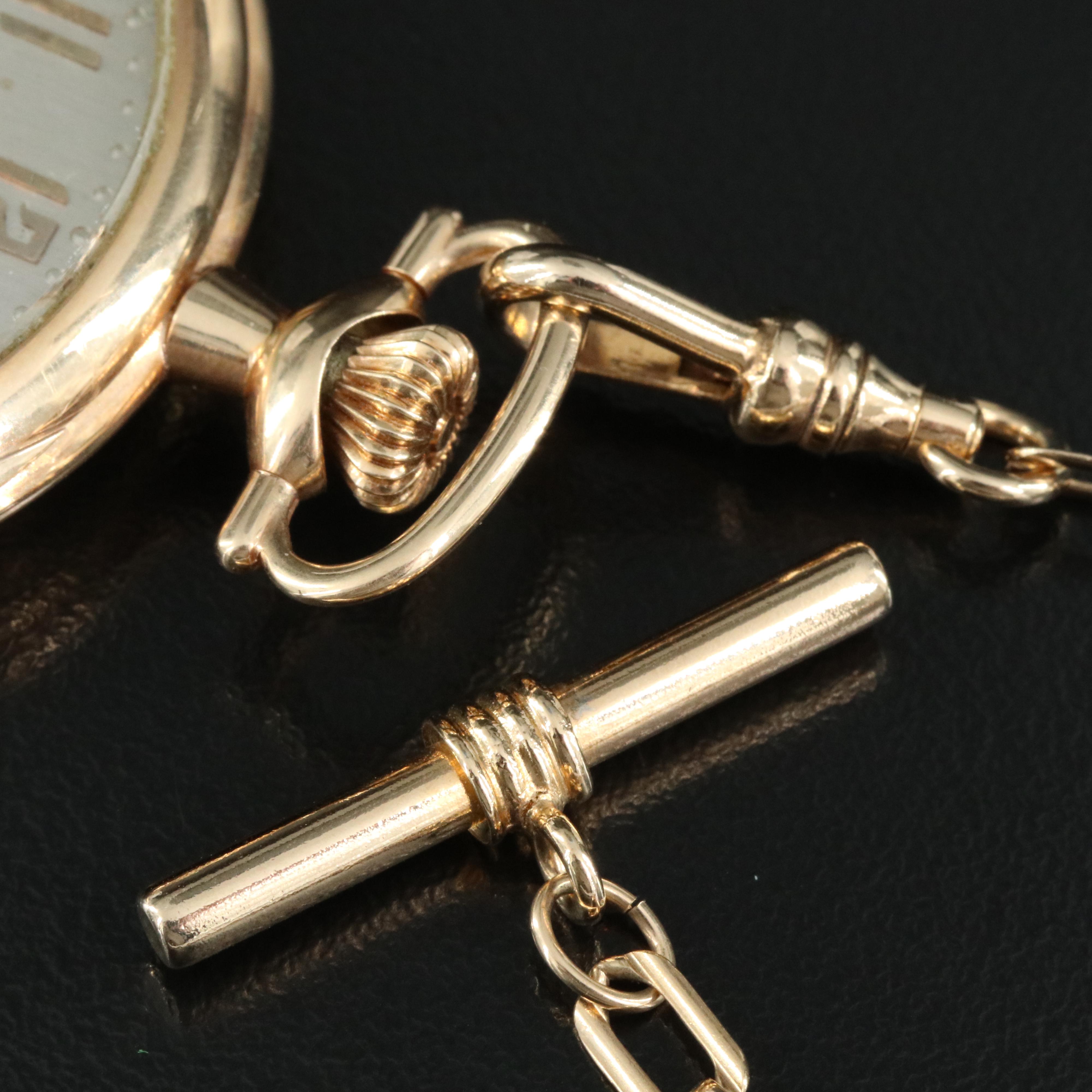 14K Hamilton Open Face Pocket Watch