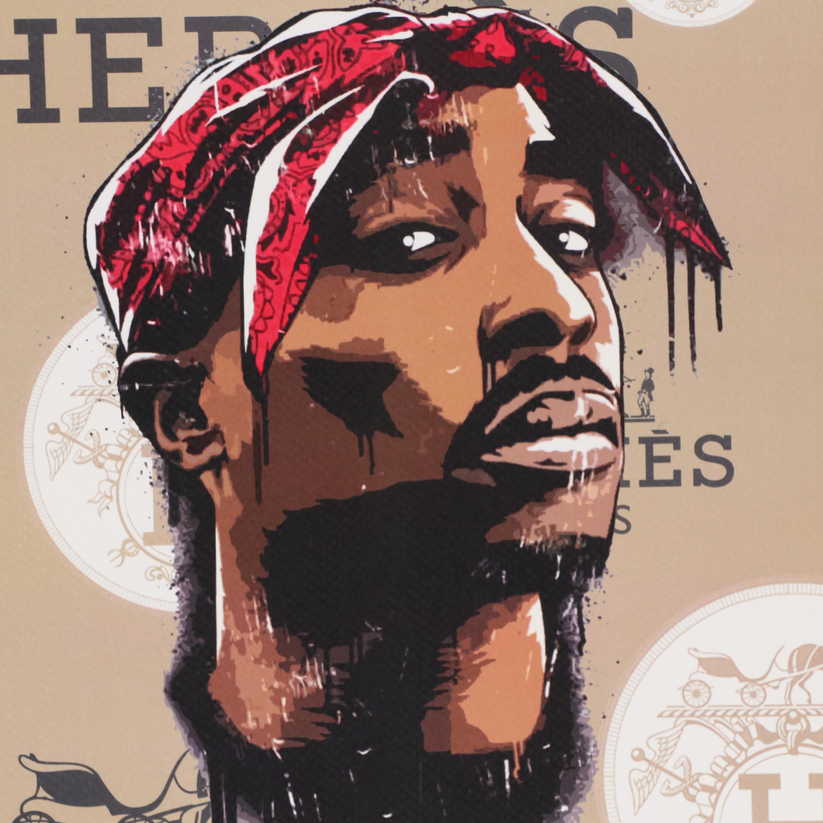 Death NYC Pop Art Graphic Print of Tupac Shakur x Hermès