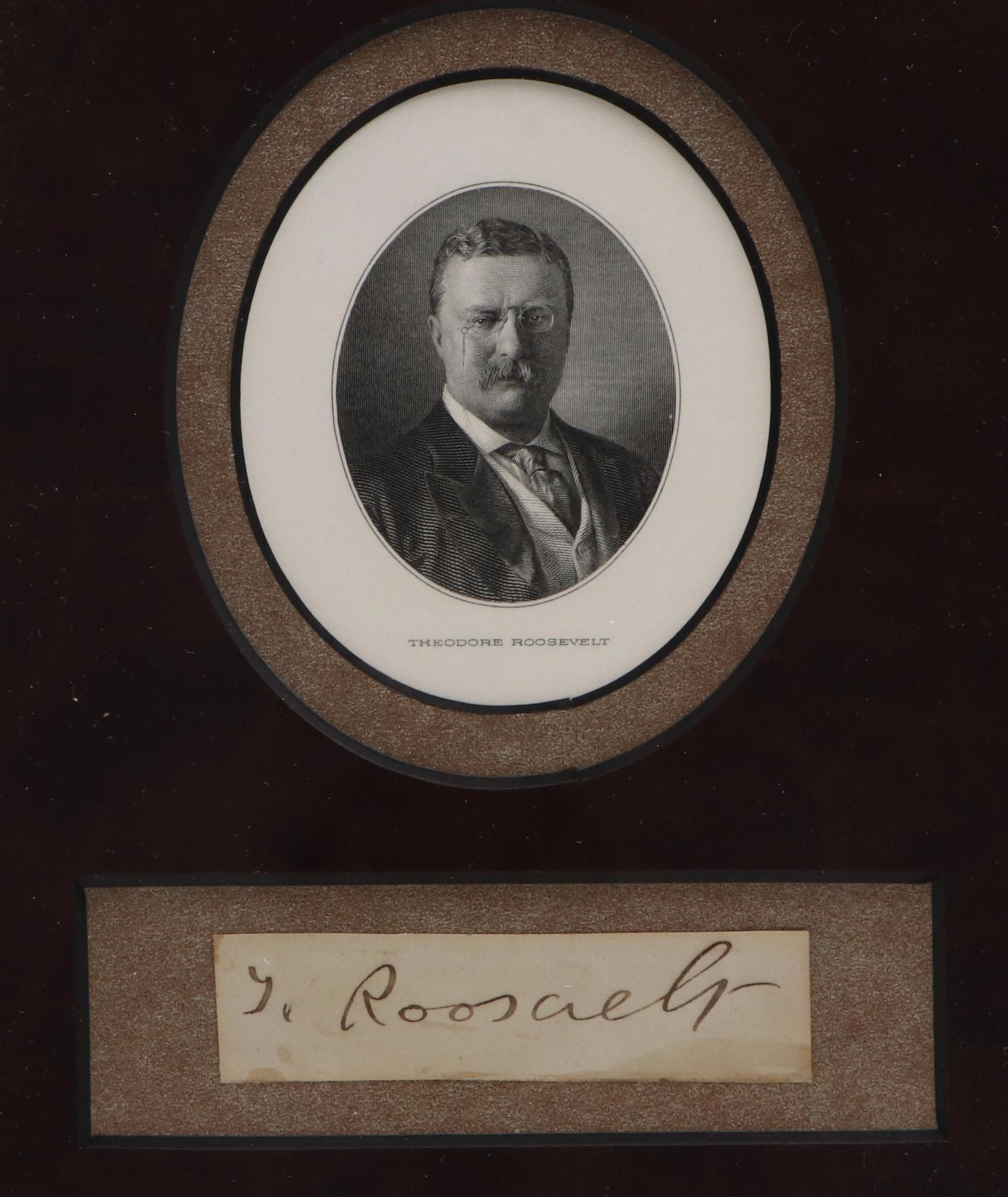 Theodore Roosevelt Cut Signature, Early 20th Century